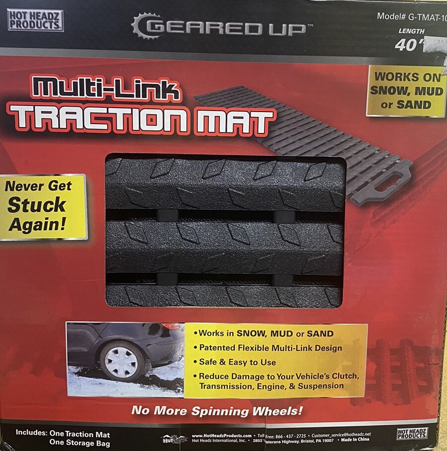 Geared Up Hot Headz, Car Truck Multi-Link Tire Traction Snow/Sand Mat 40" NEW!