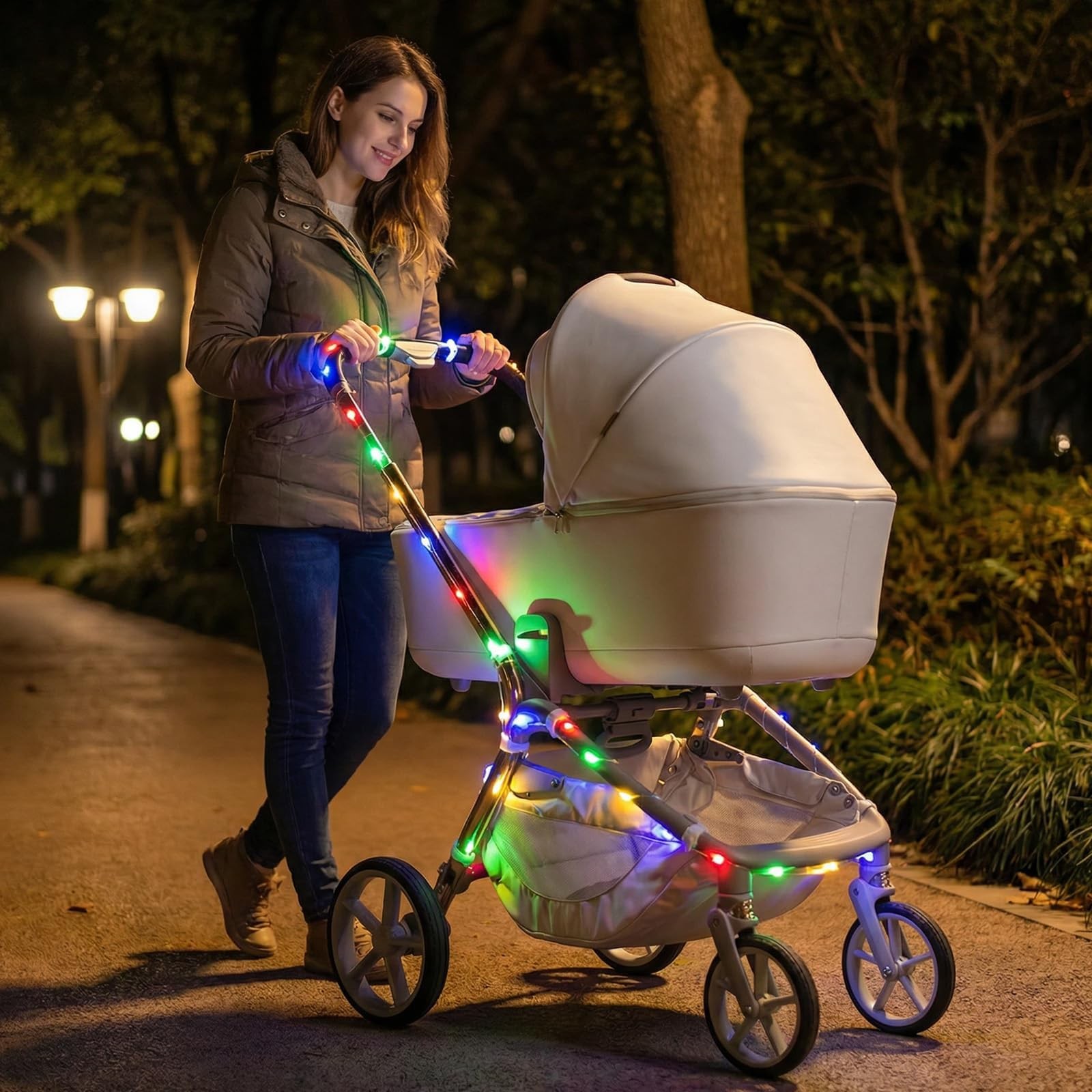 NANBEITONG LED Stroller Lights Multicolored
