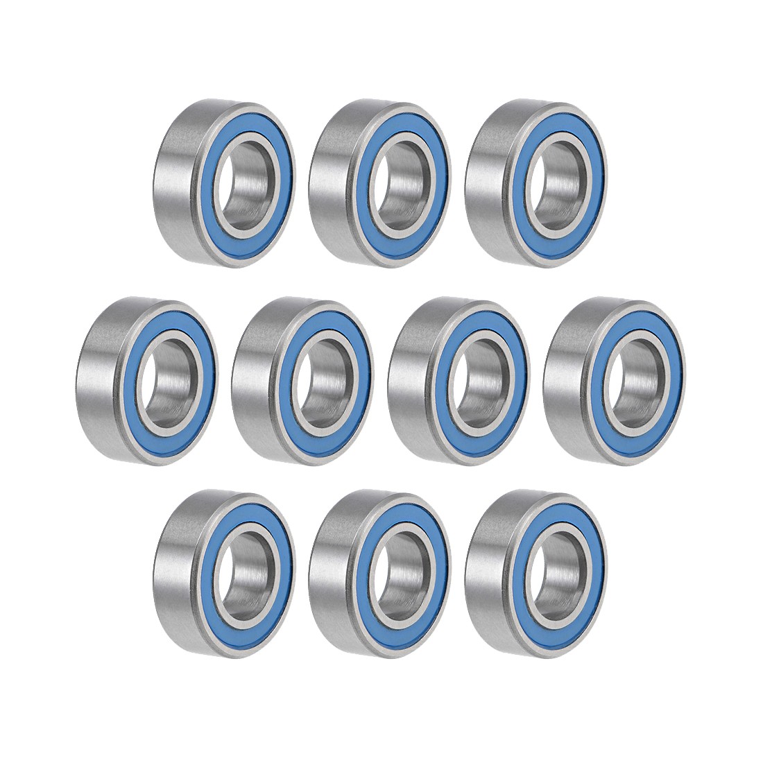 MR126-2RS Ball Bearings Z2 6x12x4mm Double Sealed Chrome Steel Blue Seal 10pcs