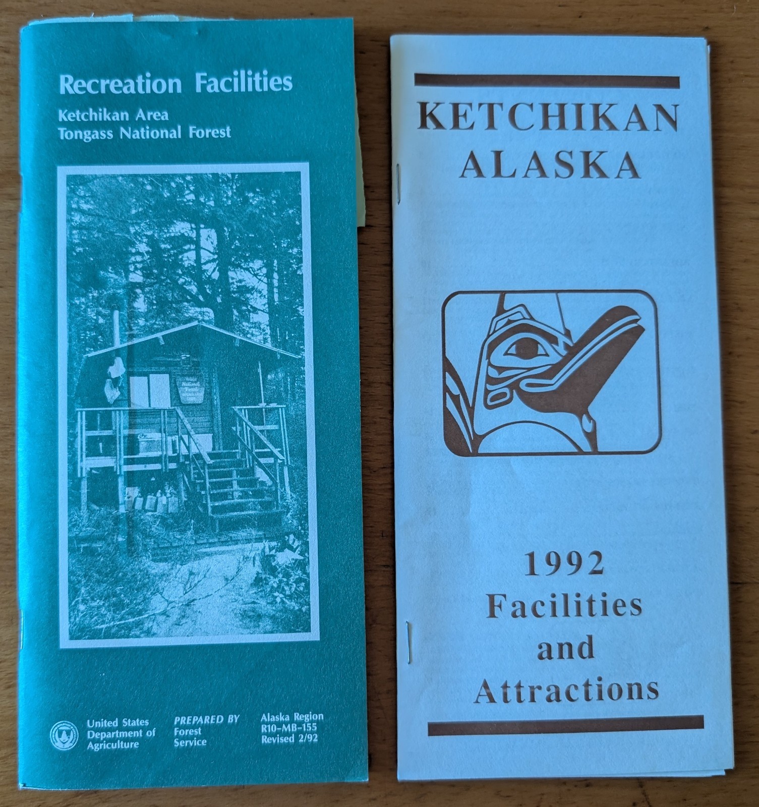 Two Brochures Recreation Facilities &  Attractions Ketchikan Area, Alaska