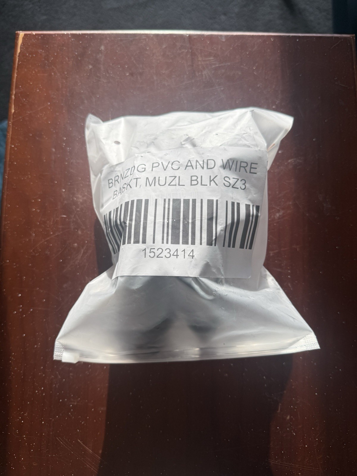 Bronzedog PVC and Wire Basket Dog Muzzle Black Size 3