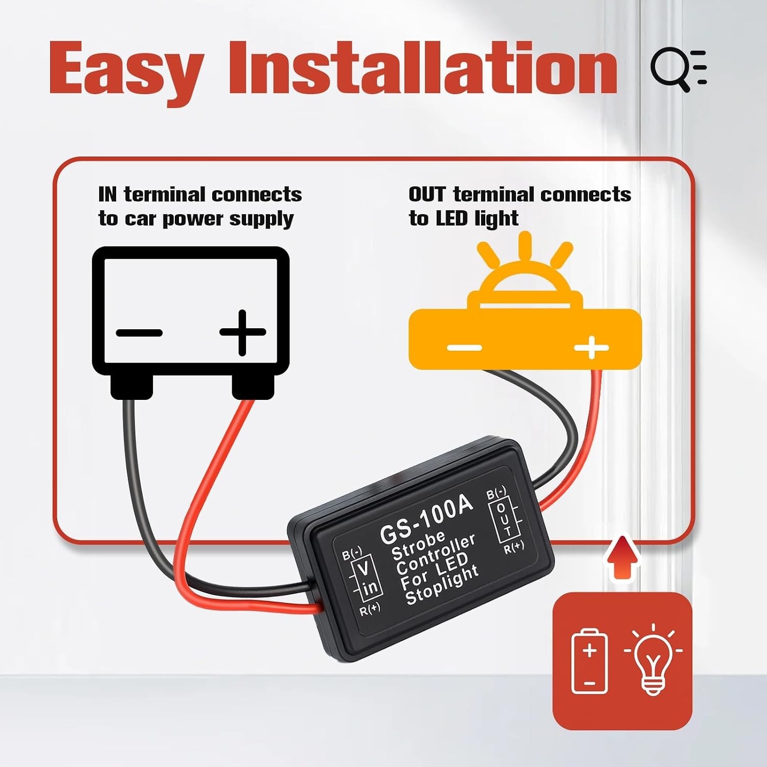 Efficient -100A Automatic Flash Strobe Controller for Enhanced Driving Safety