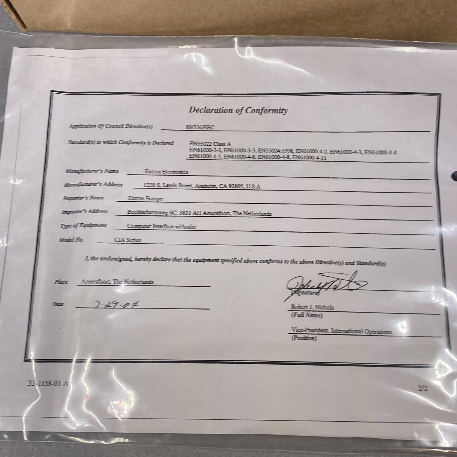 Extron Electronics 60-597-23 CIA111-4 Computer Interface With Audio
