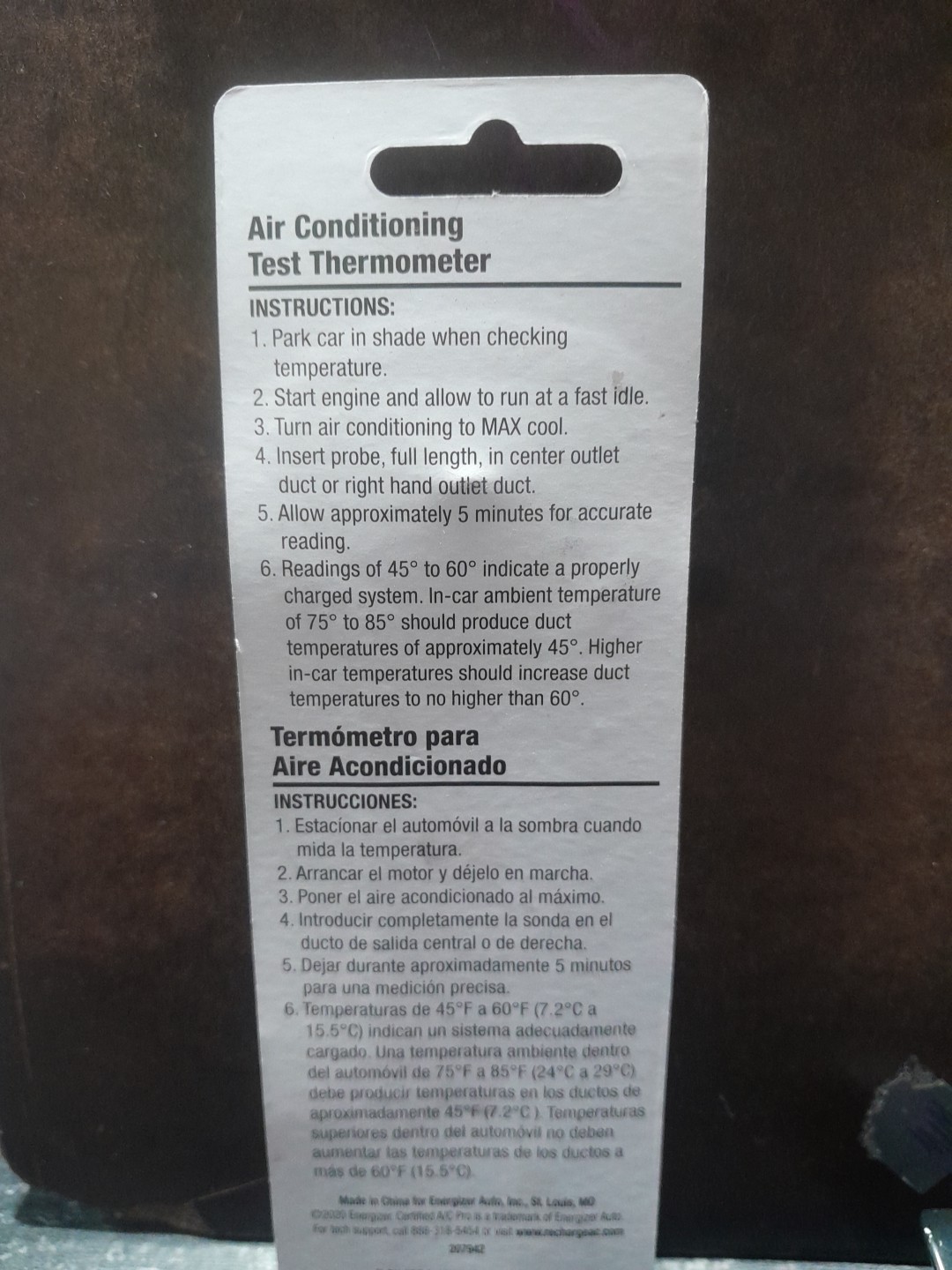 Interdynamics Certified A/c Pro Car Air Conditioner Test Thermometer TH-27