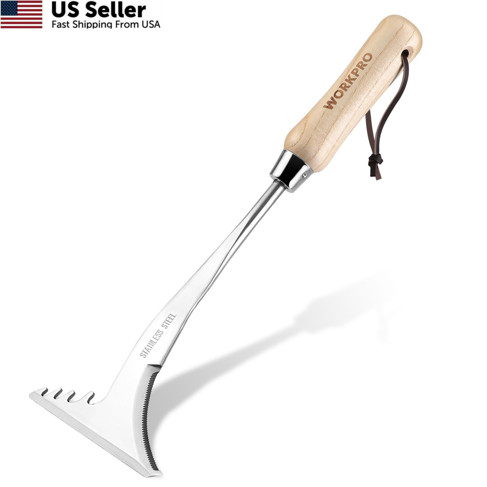 WORKPRO Crack Weeder, 13.5" Stainless Steel Crevice Weeding Tool with Nature