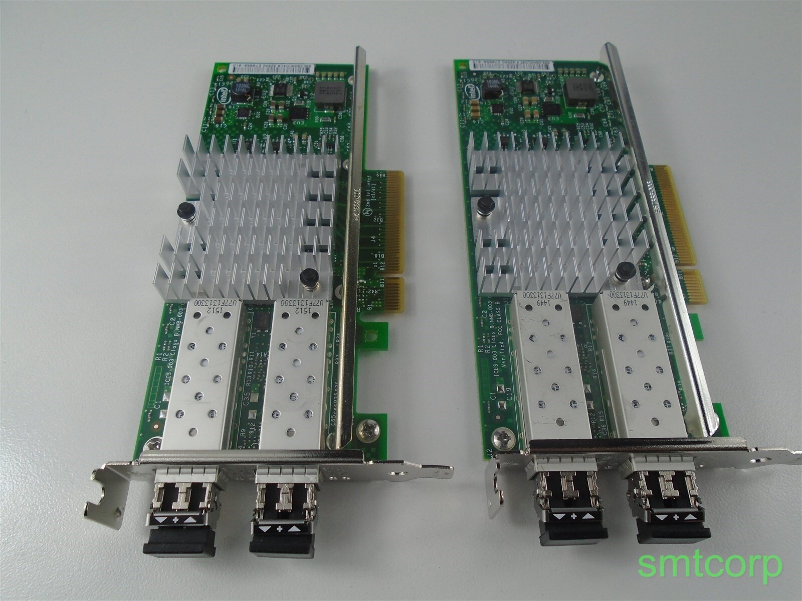 Lot of 2 Oracle 7051223 10GB Dual Port Ethernet SFP+LP Low Profile w/10GB SFP's