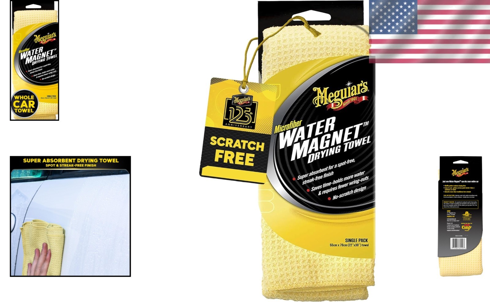 Water Magnet Microfiber Drying Towel – 30" x 22" for Quick Drying