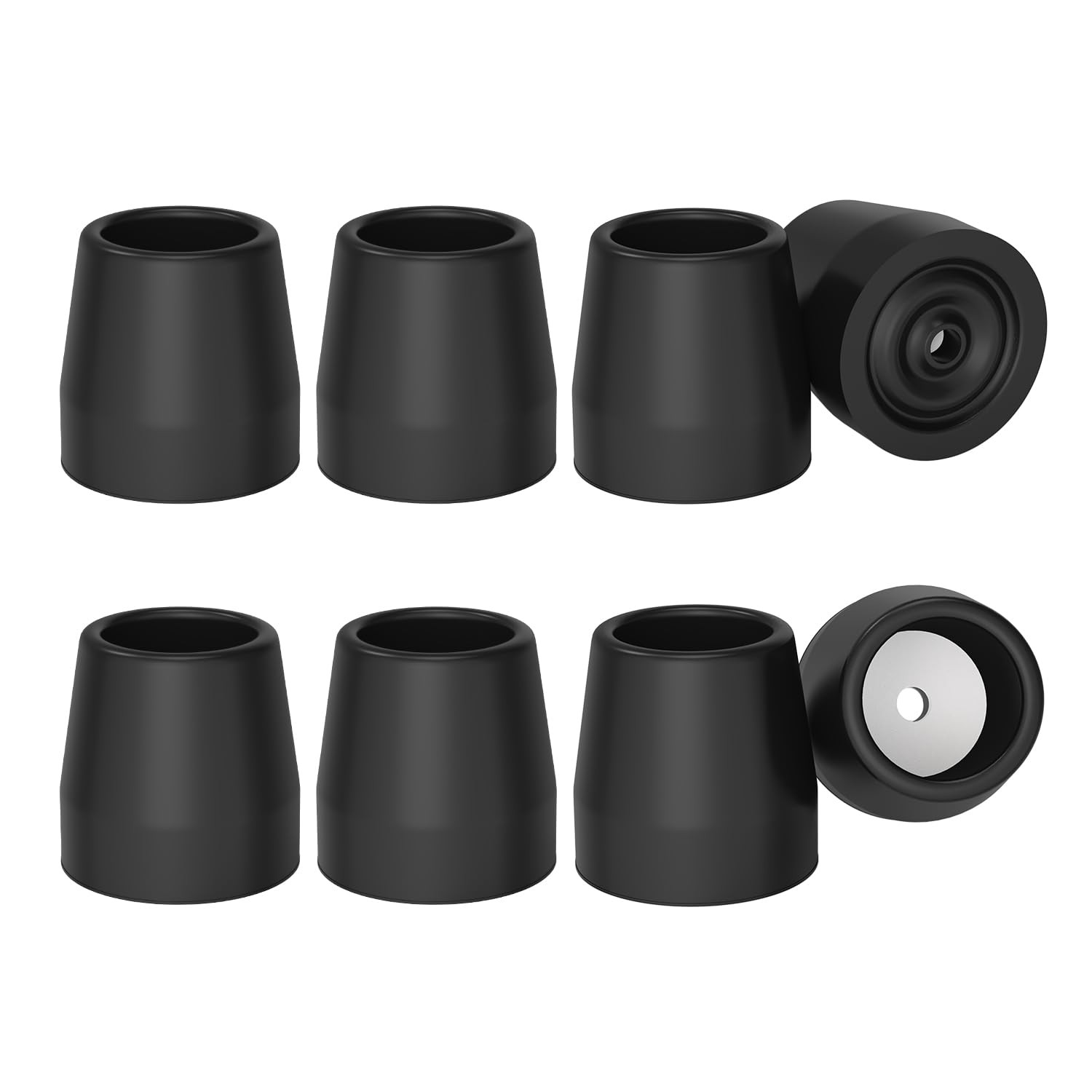Walker Tips (8-Pack), 1 Inch Feet Caps for Walker, Heavy Duty Rubber Tips for...