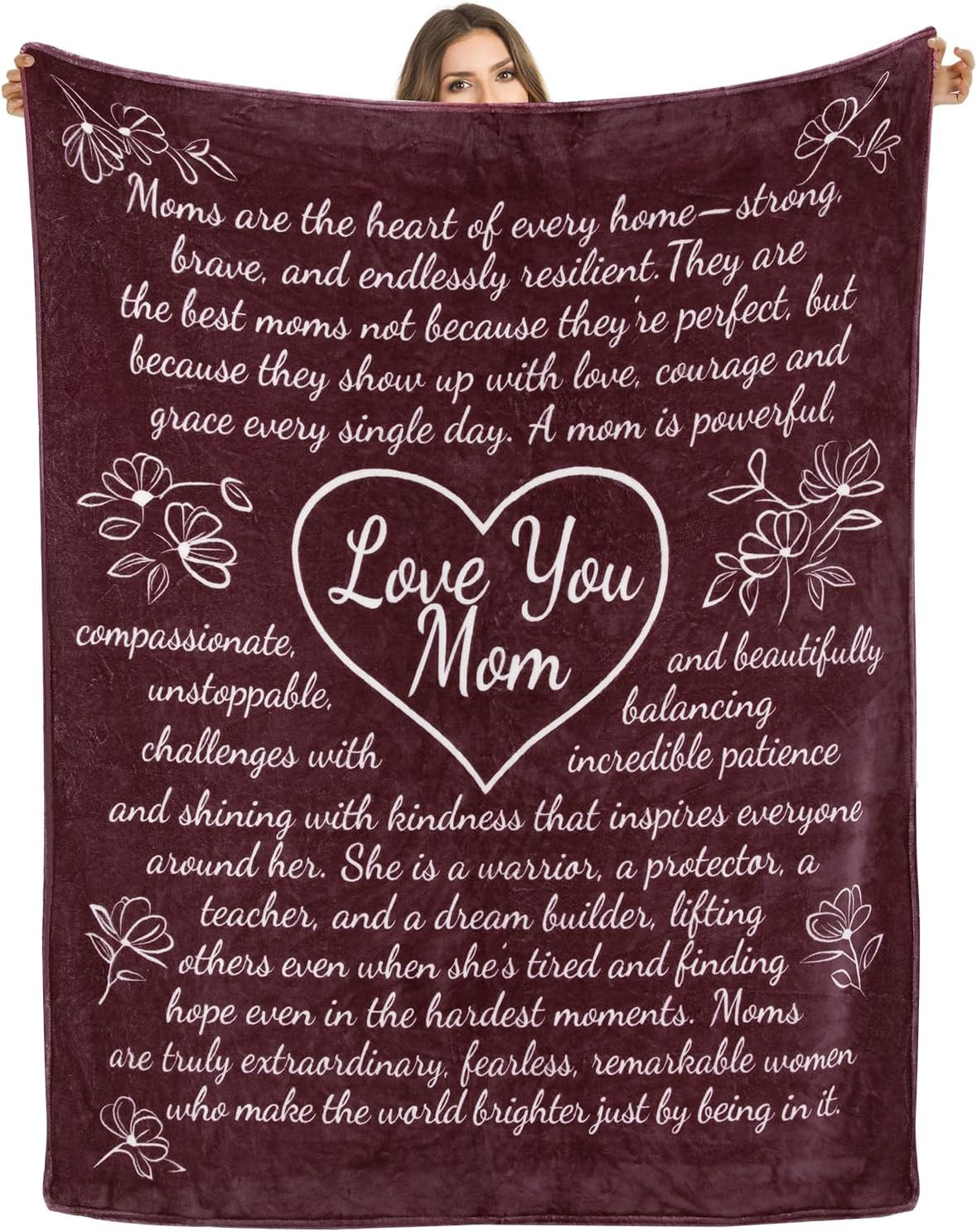 Gifts for Mom Birthday Blanket from Daughter Son Mothers Day for Mom Unique Mean