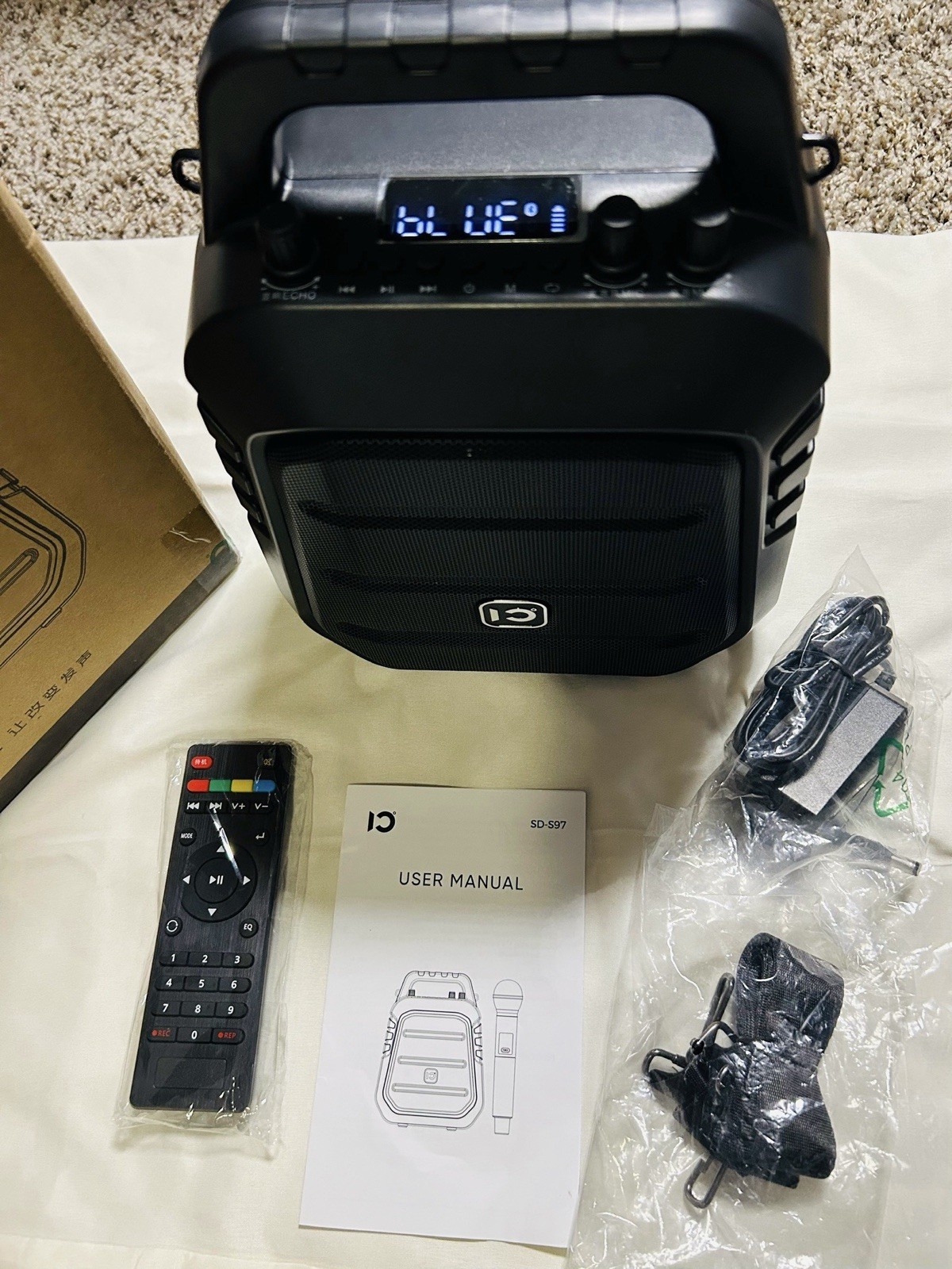 Portable Voice Amplifier 40W with 2 Wireless Microphones SHIDU S97 Powerful