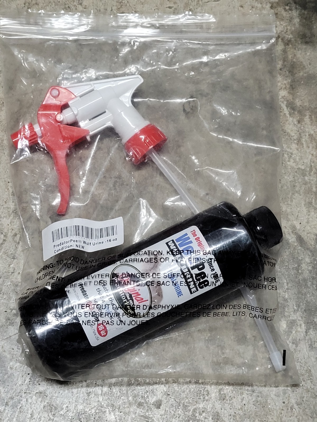 Predator Pee 100% Pure Wolf Urine 16oz Spray Bottle Brand New