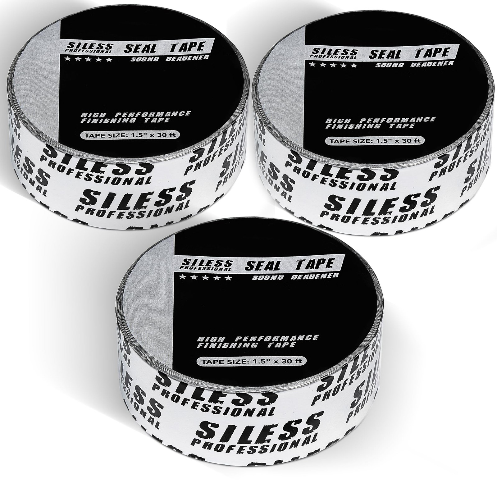 Siless Professional Finishing Sealing Tape for 1.5 inches x 30 feet, Black
