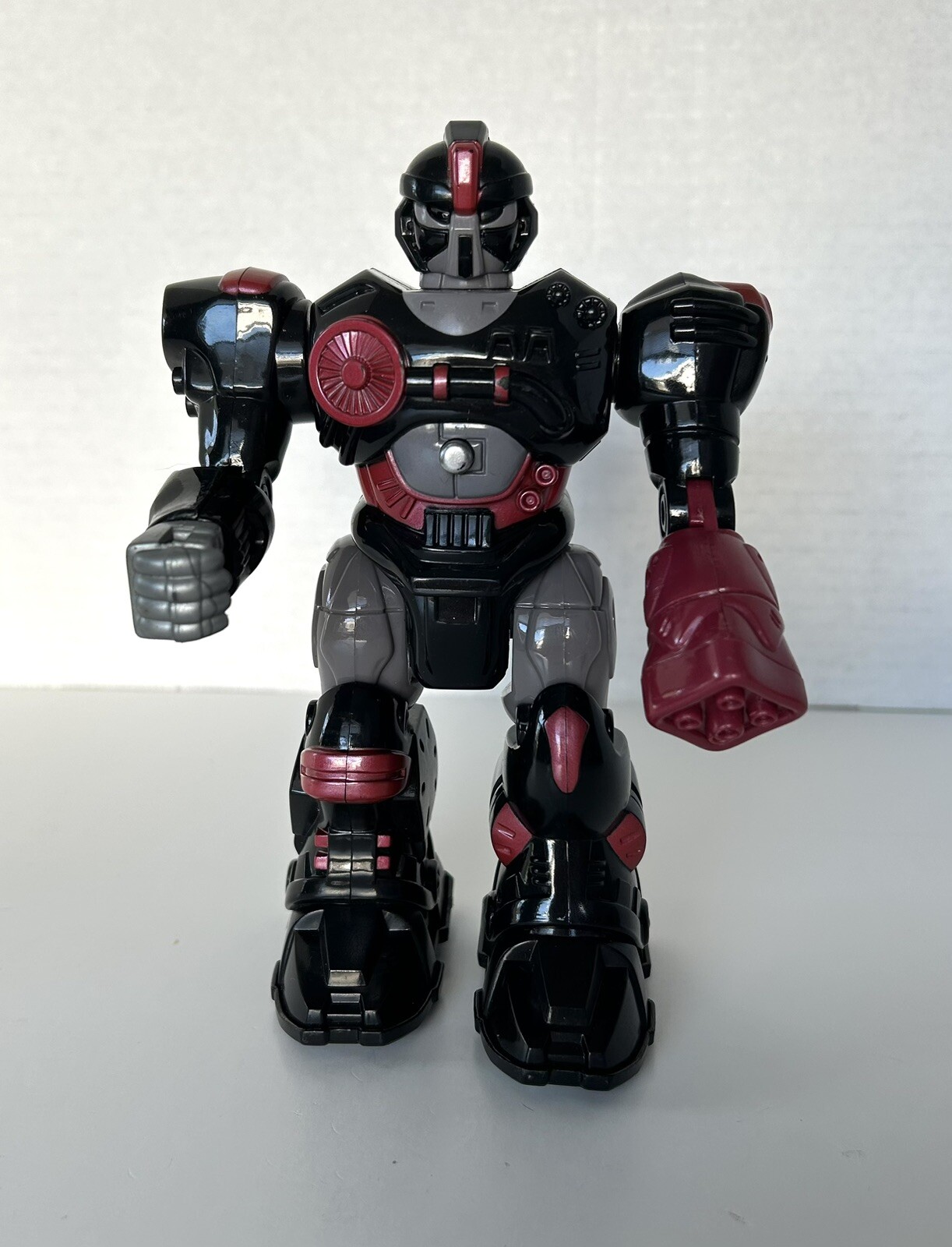 Hap-P-Kid M.A.R.S. 7" Walking Robot Toy Cyber Bot -Eyes Light Up Figure - Works!