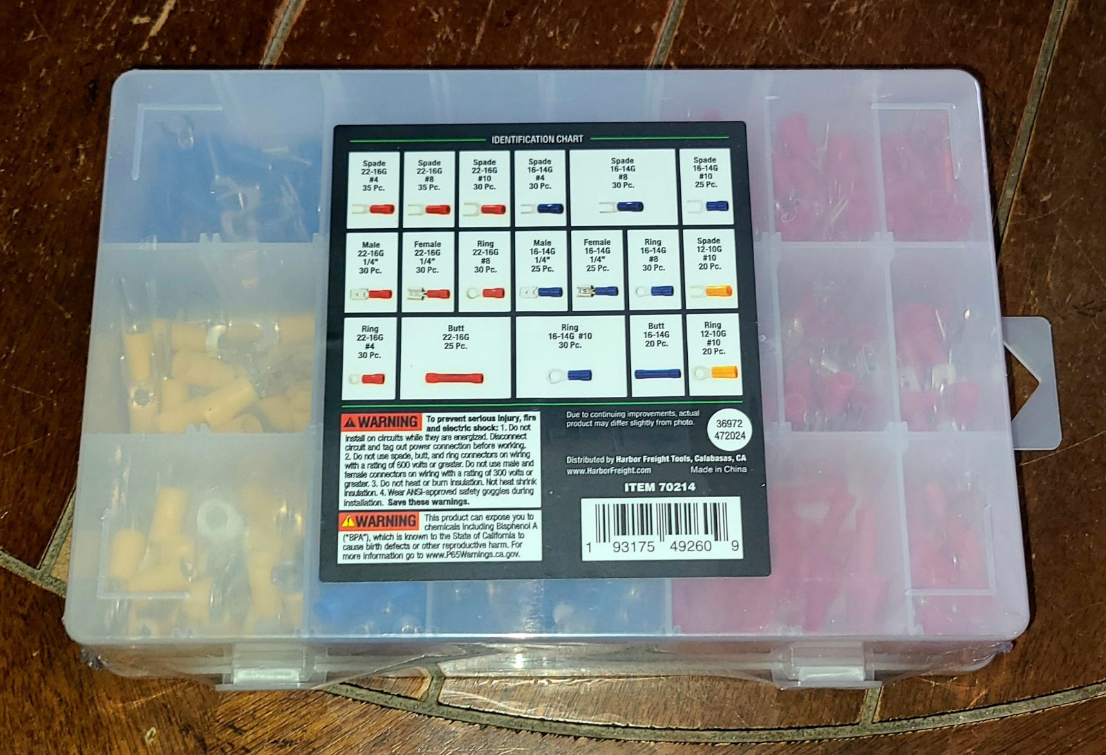 Pittsburgh 500pc Terminal Connector Set with Case #70214