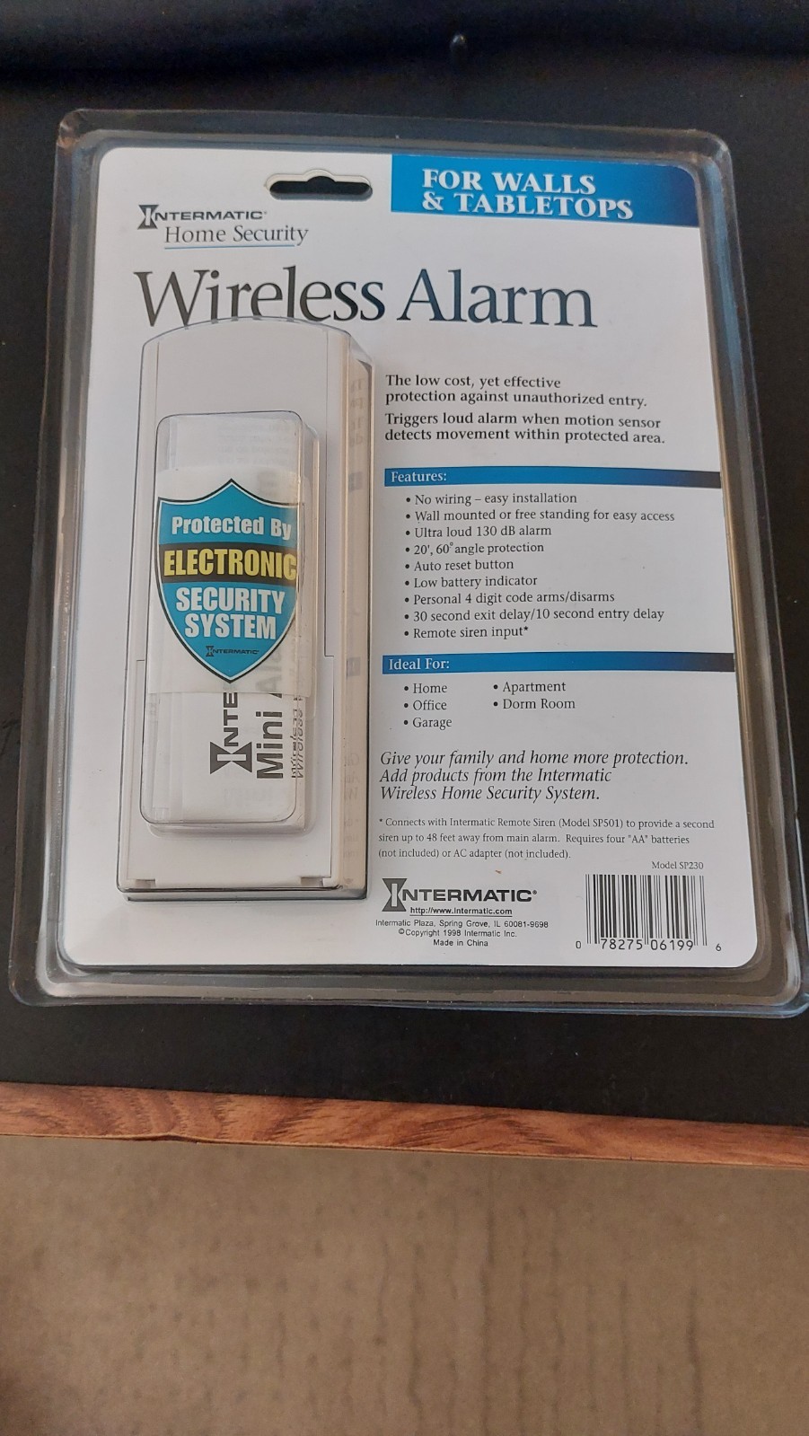 Intermatic Wireless Alarm with Motion Sensor (new)