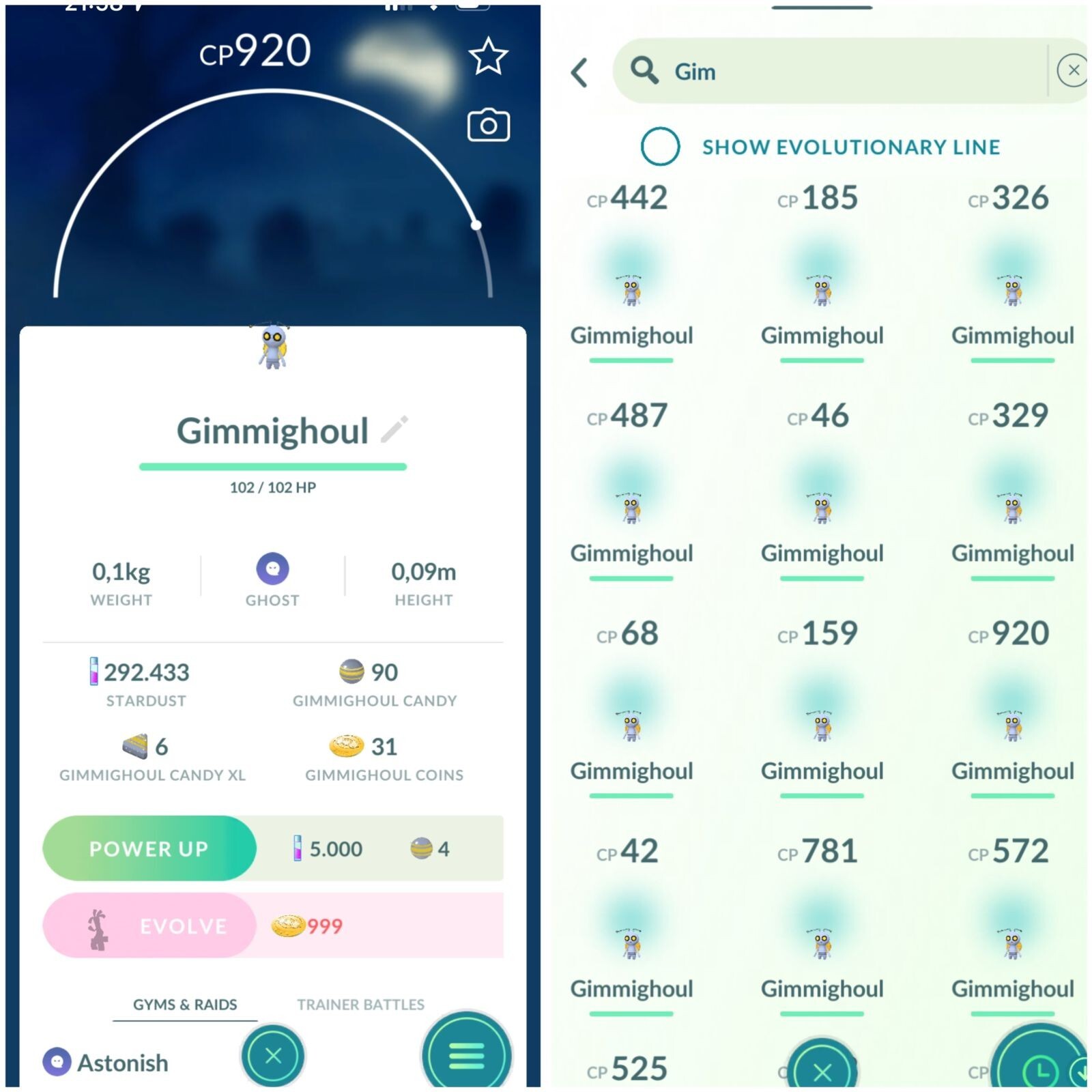 Gimmighoul x25  |  P T C 80K Stardust