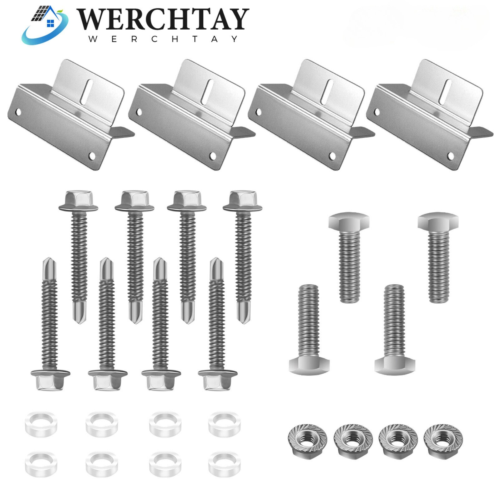 Solar Panel Z Bracket Mounts Mounting Set Solar Panel RV Boat Roof Wall Aluminum