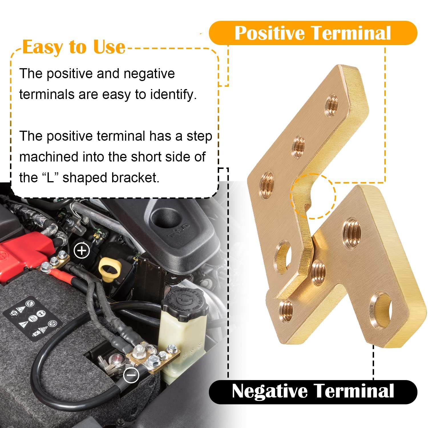 Extreme Duty Battery Terminals for Jeep Wrangler JL & Gladiator JT 2018 2019 ...