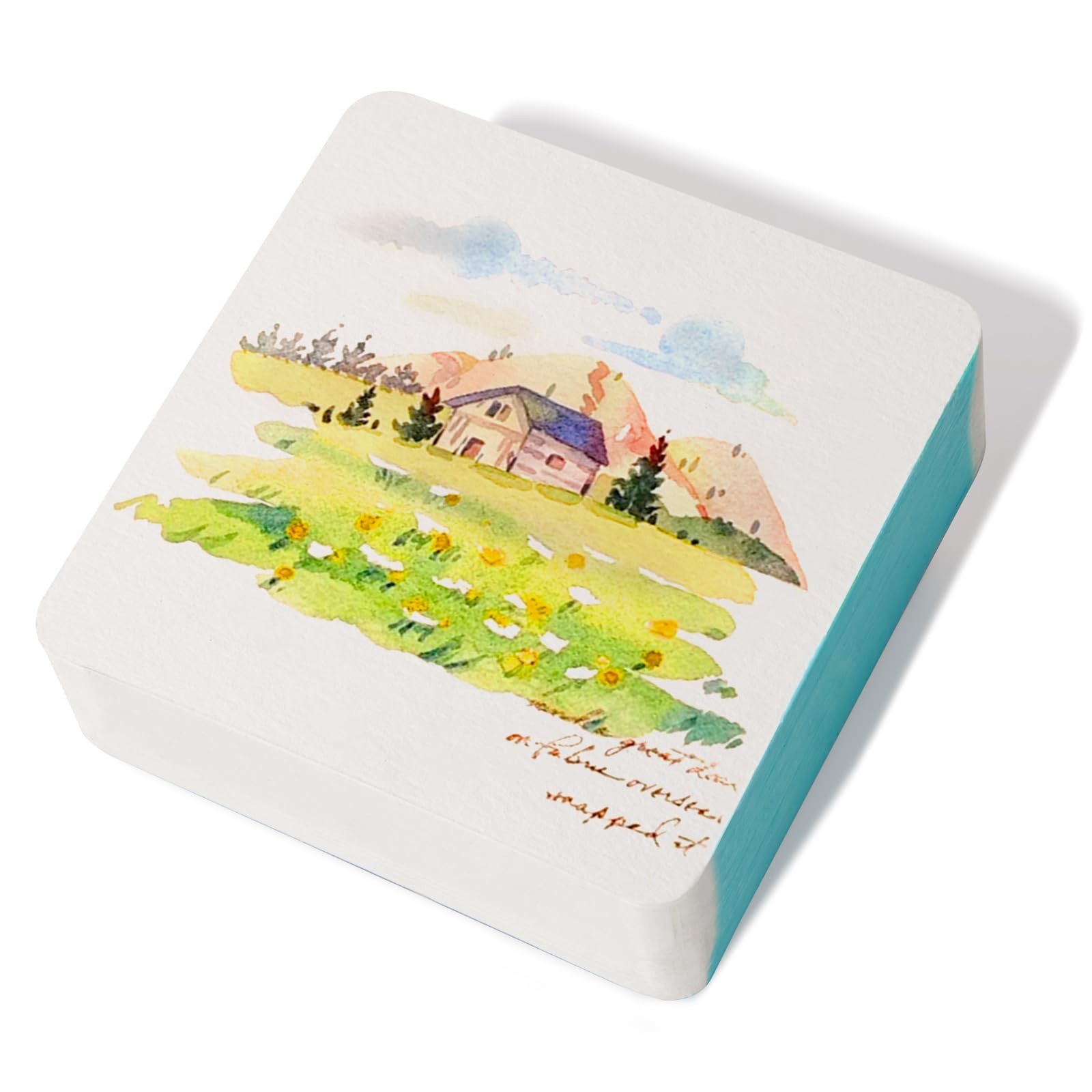60 PCS Mini Square Painting Notebook 3.5x3.5 Inch Cold Press 300gsm/140lb Art