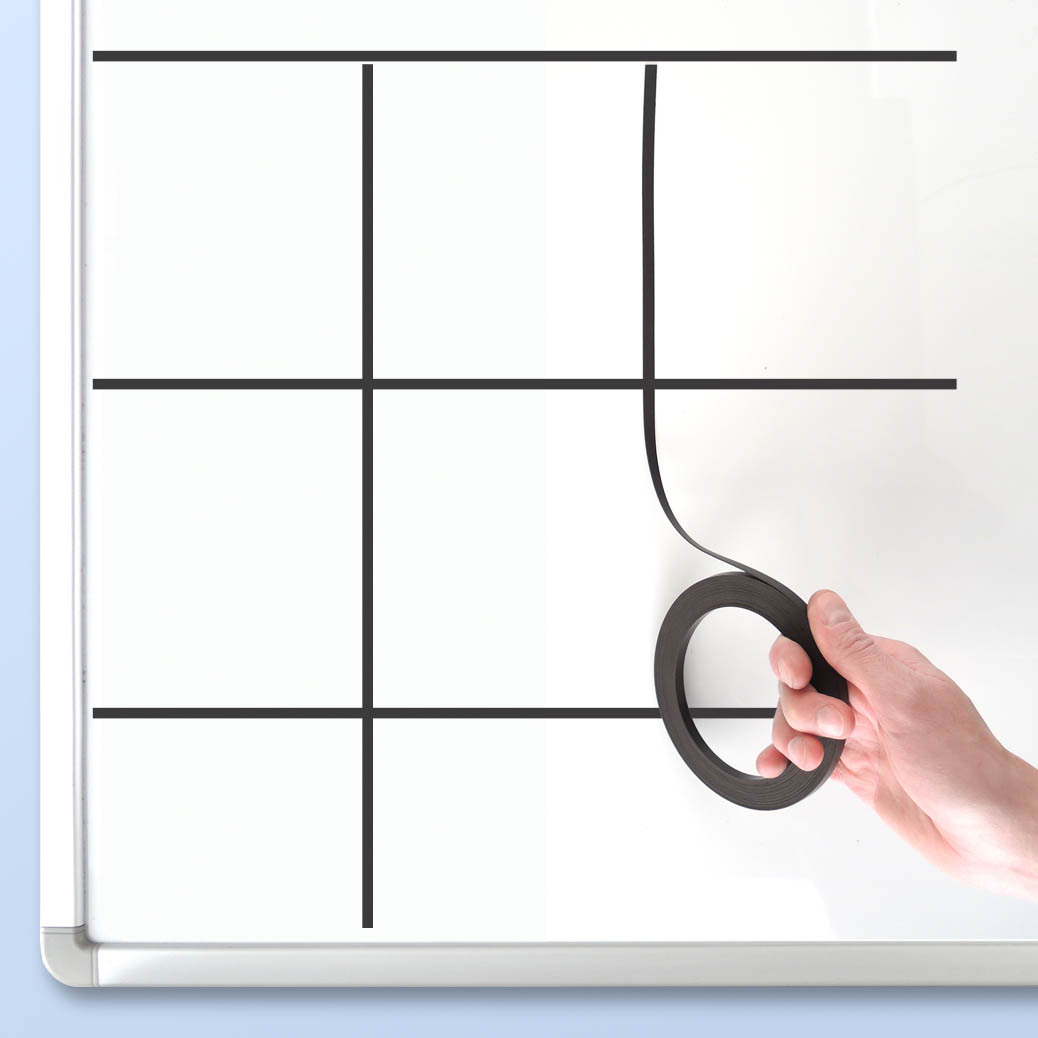 StoreSMART Magnetic Board Gridlines 1/4-inch x 25-ft- For Whiteboards - ML1/4-25