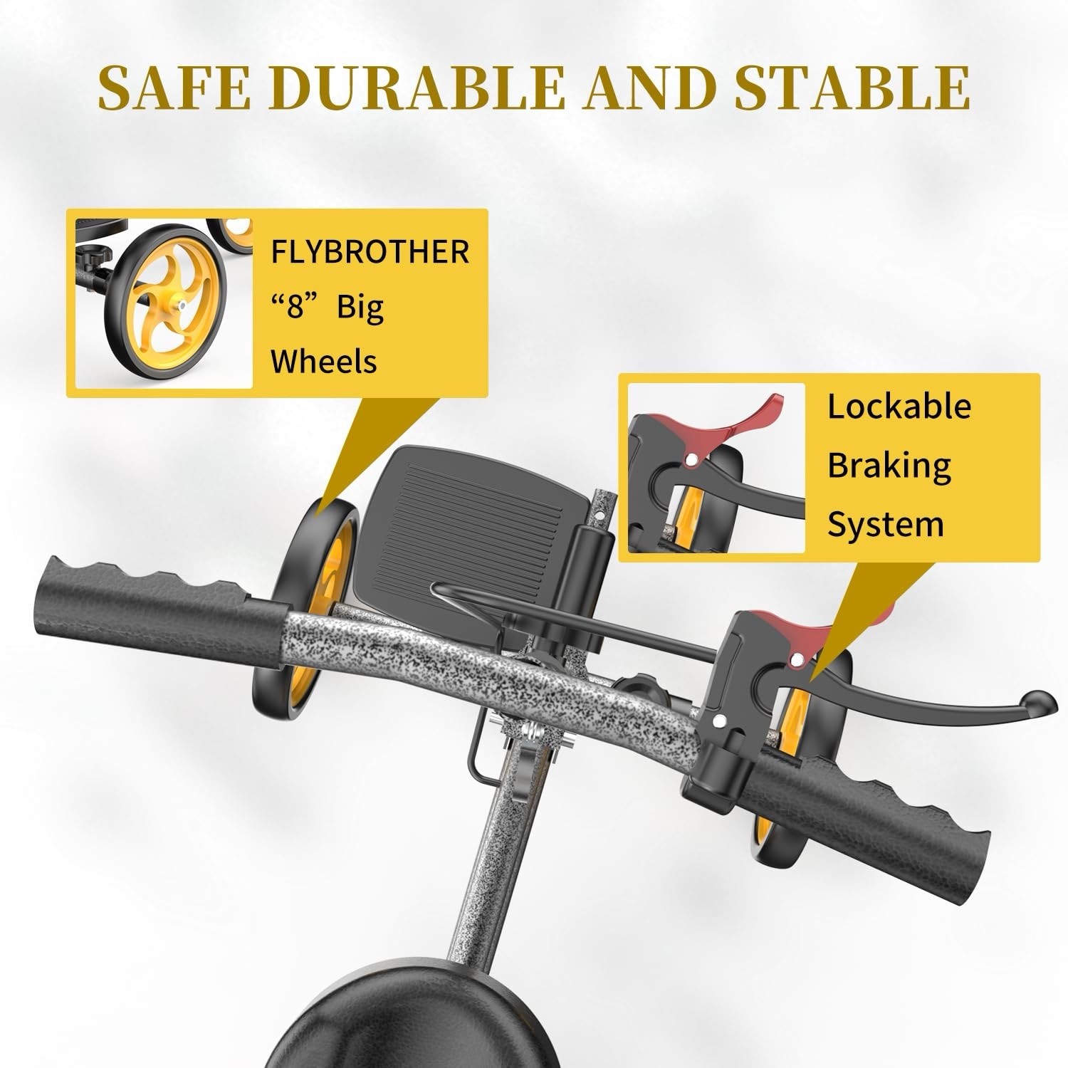 Lightweight Knee Scooter, Foldable & Adjustable Knee Scooter for Adults (Grey)