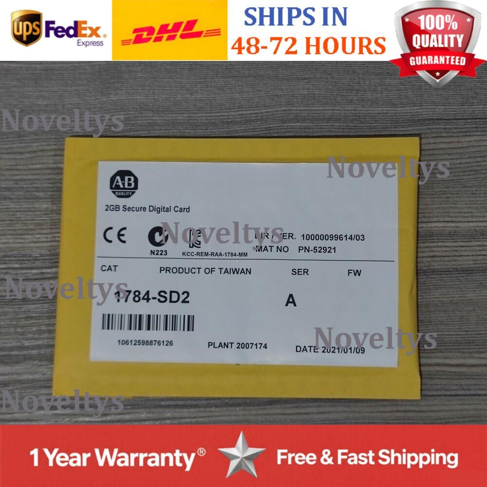 New AB 1784-SD2 Secure Digital Memory Card 2GB in Bag Sealed 1784SD2 US Free Tax