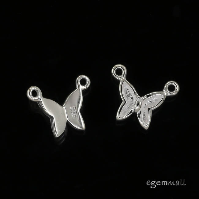 2 Sterling Silver Butterfly Link Connector Pendant Charm #97989