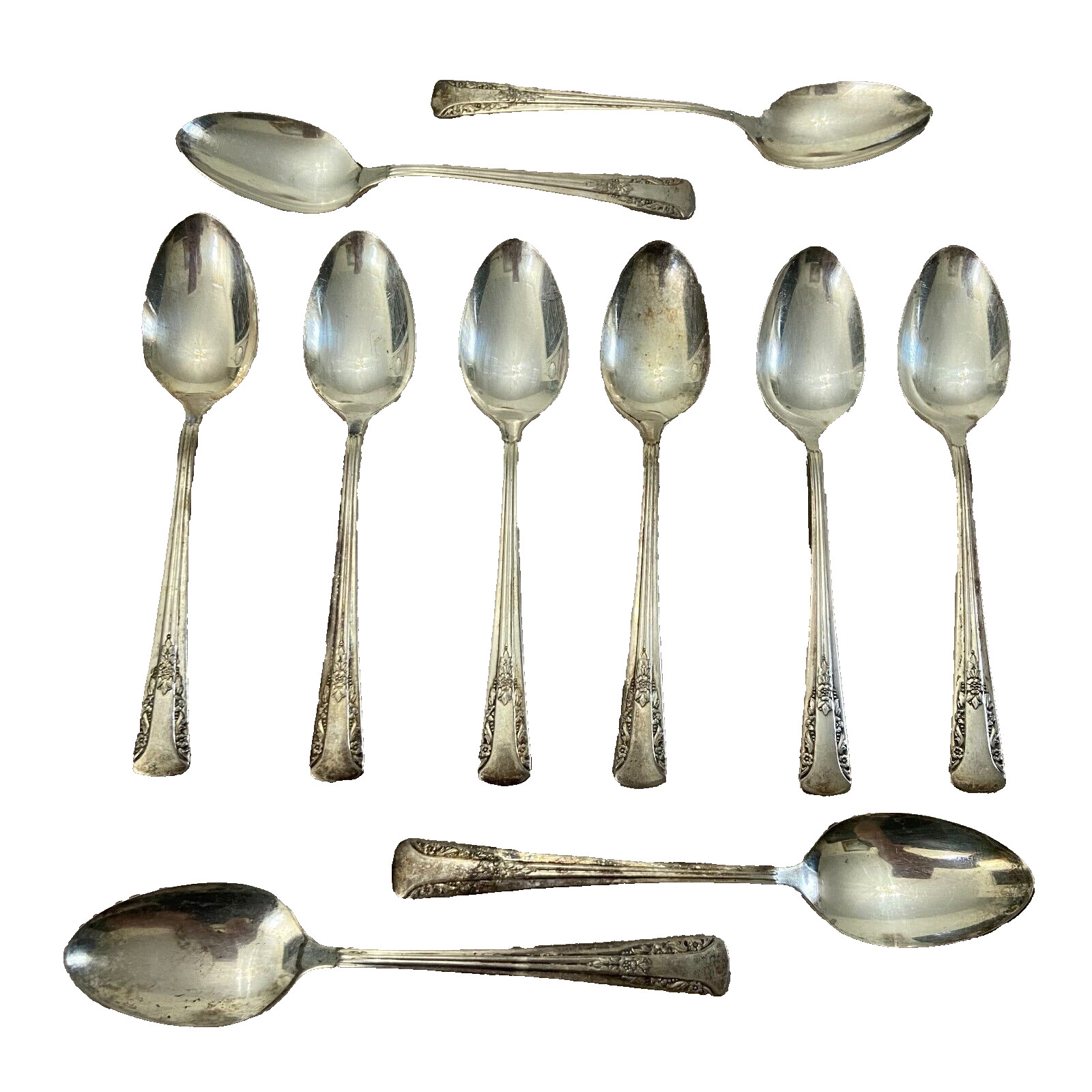 Camelia International Silver 10 Teaspoons