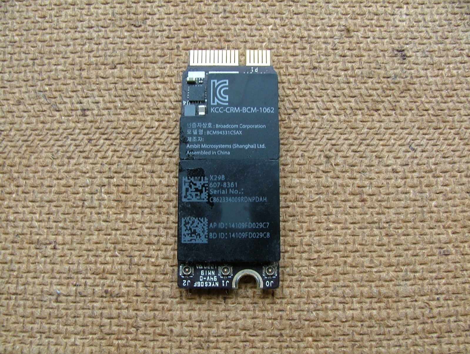 Apple Macbook Pro A1398 A1425 2013 WiFi AirPort Card 607-8356