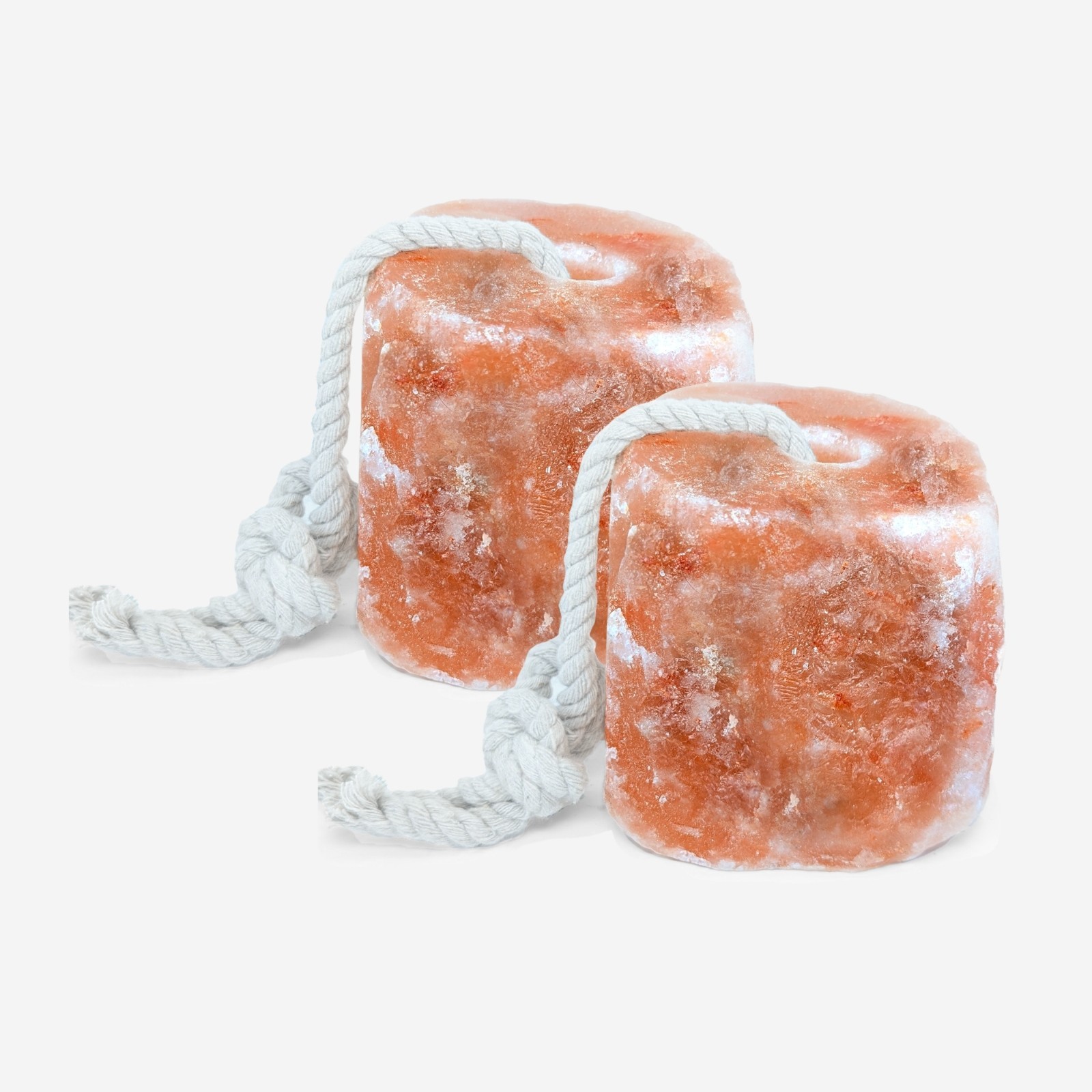 6 Lb. Himalayan Salt Lick Block with Rope for Horses Cattle Livestock (Pack of 2
