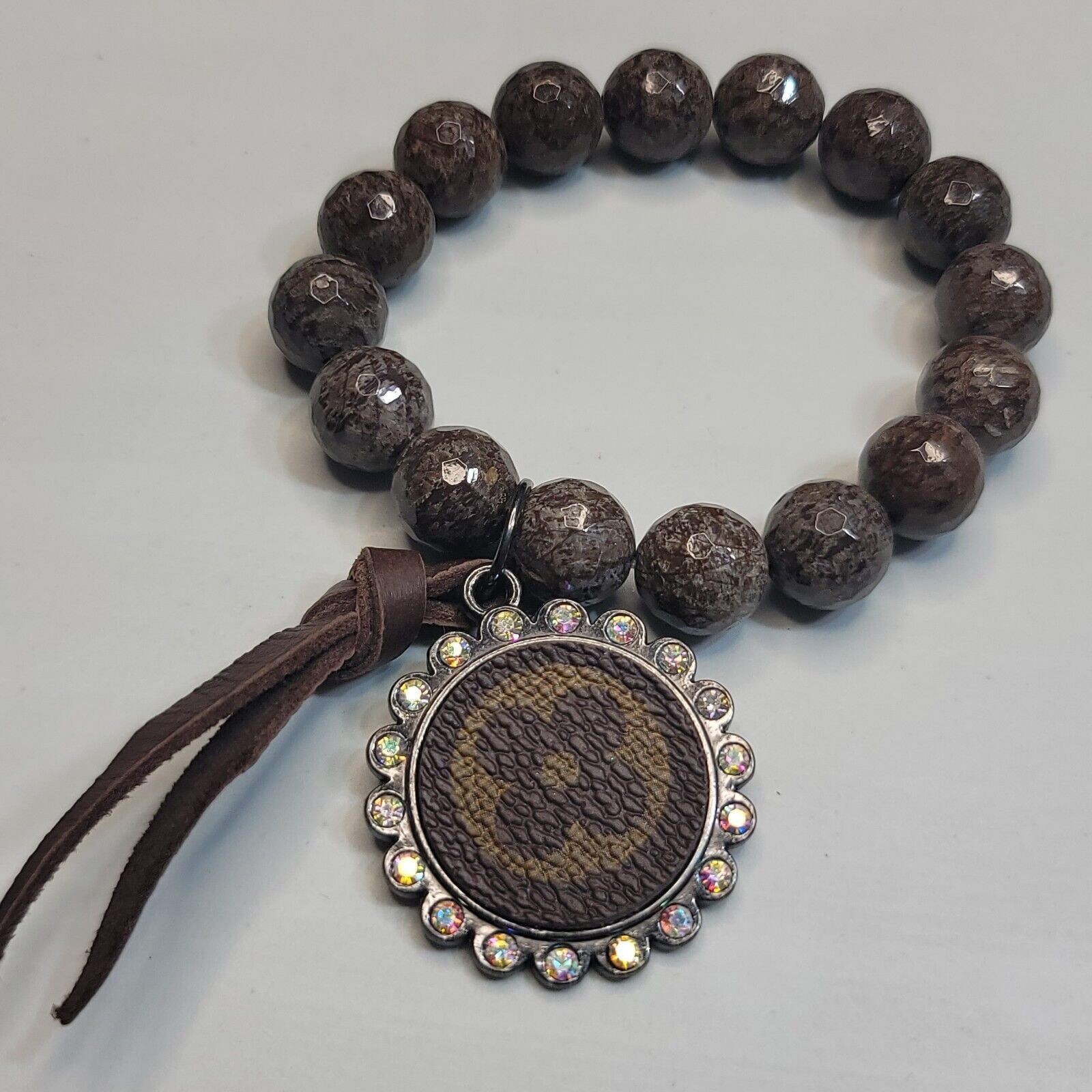 Chocolate Jasper Beaded Stretch Bracelet