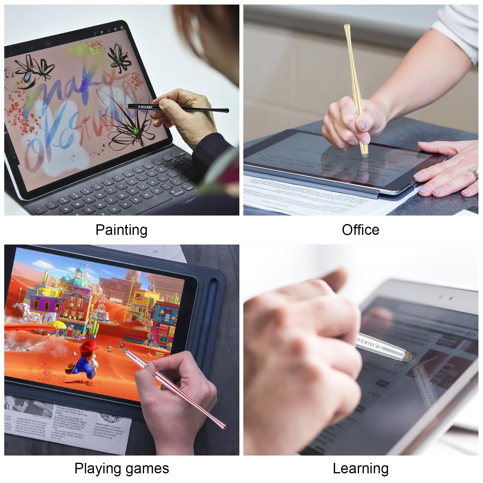Capacitive Stylus Pens for Touch Screen with 4 Pack 6 Nanofiber Tips Compatib...