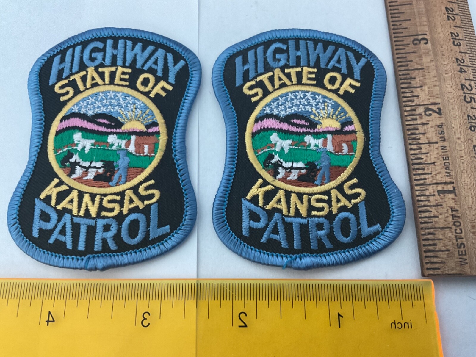 Kansas Highway Patrol collectors Hat patch set 2 pieces all new