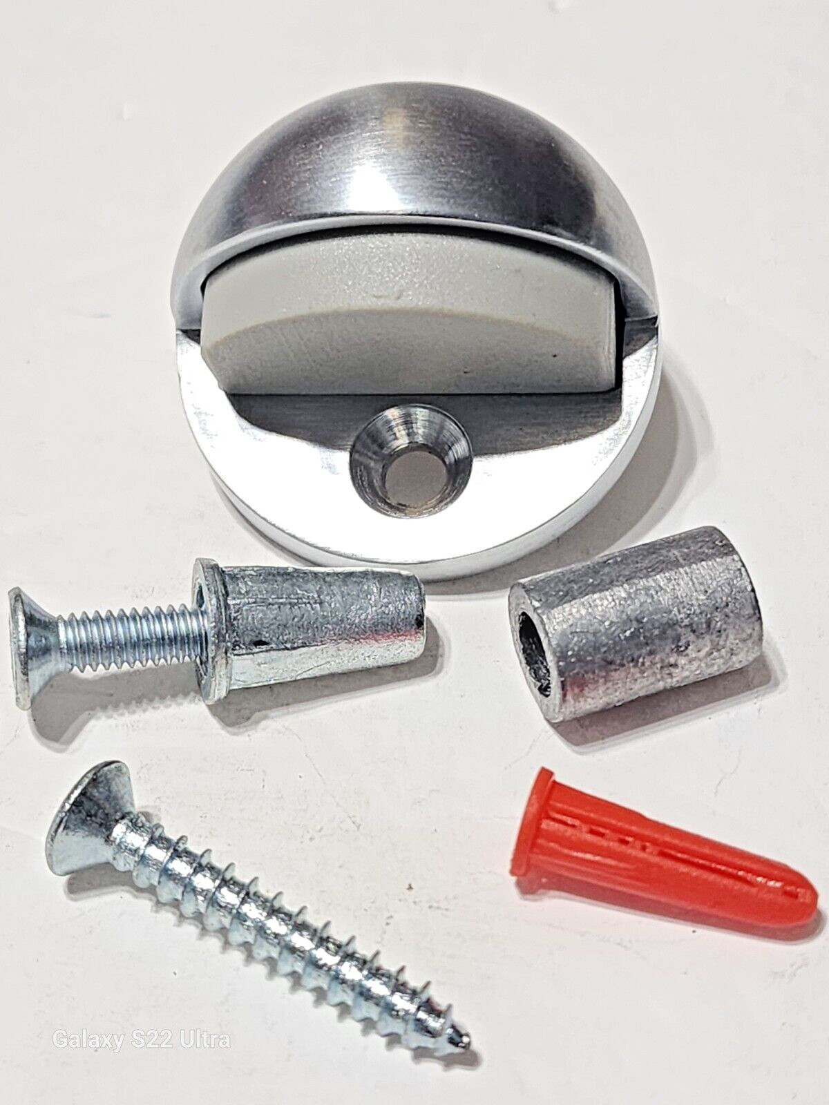 Assa Abloy Low Dome Door Stop US26D Complete PVC Bump 1" Satin Chrome - 085804