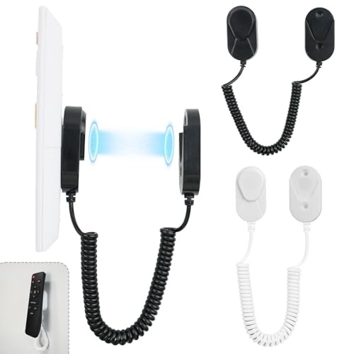 2 Pack Magnetic Remote Control Holders with Spring Ropes Safely Secure 2Pack