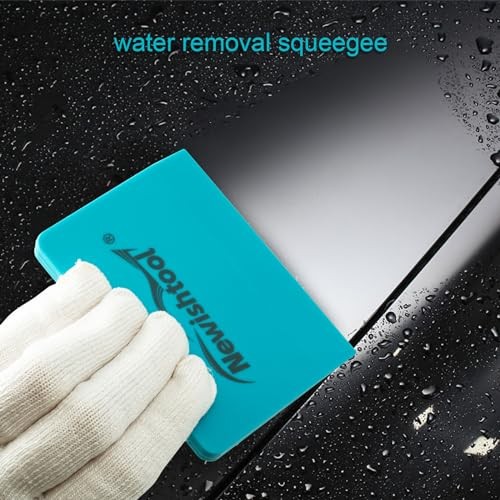 Soft Silicone Small Squeegee for Vinyl, 2 PCS PPF Tools Window Tinting V Blue