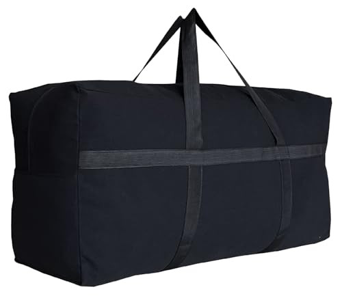 Extra Large Storage Duffle Bag Large - 35"(L) X 11.8"(W) X 19"(H) Black Canvas