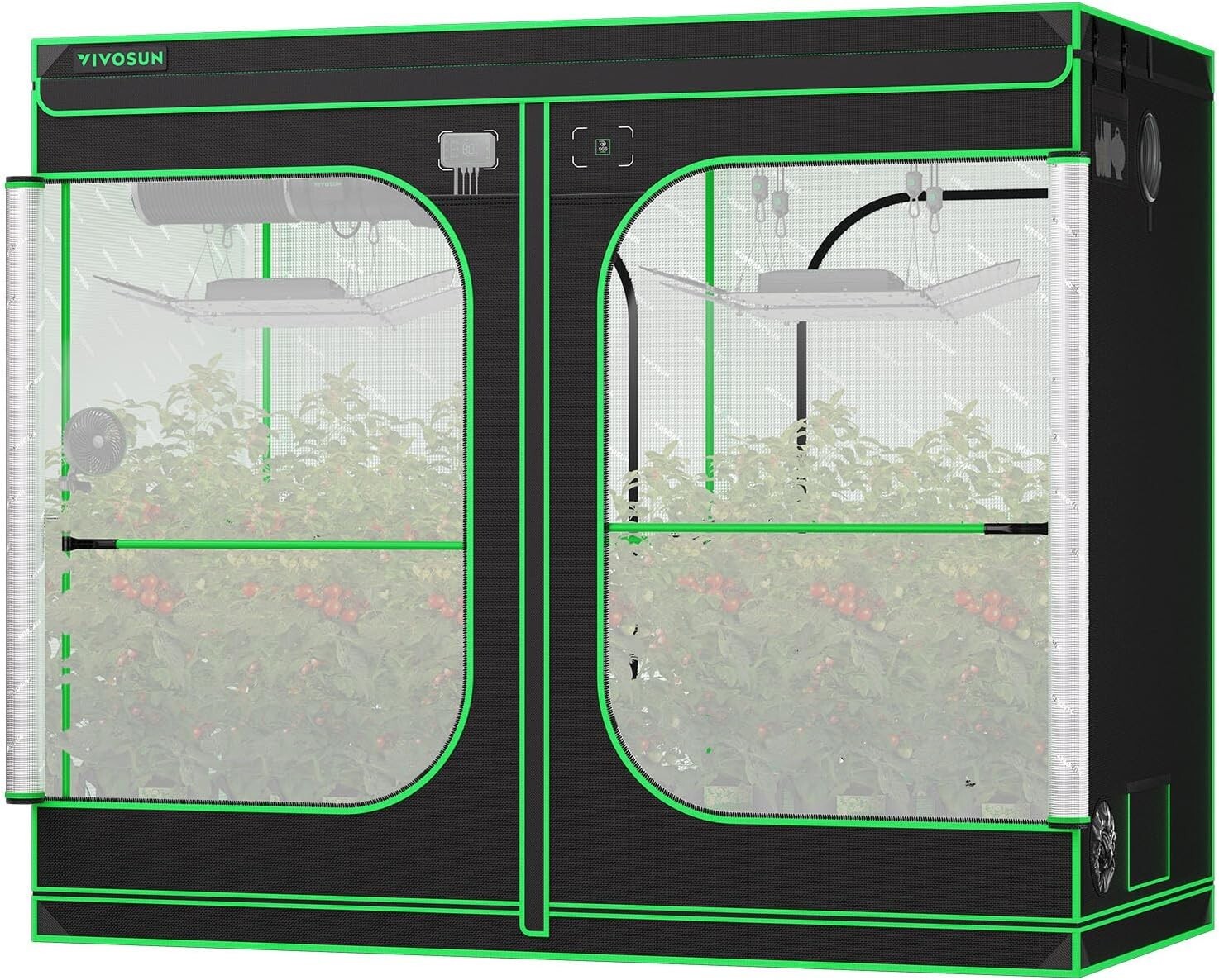 VIVOSUN P848 8x4ft Hydroponic Grow Tent 2000D Indoor Plants Tent 96"×48"×80"