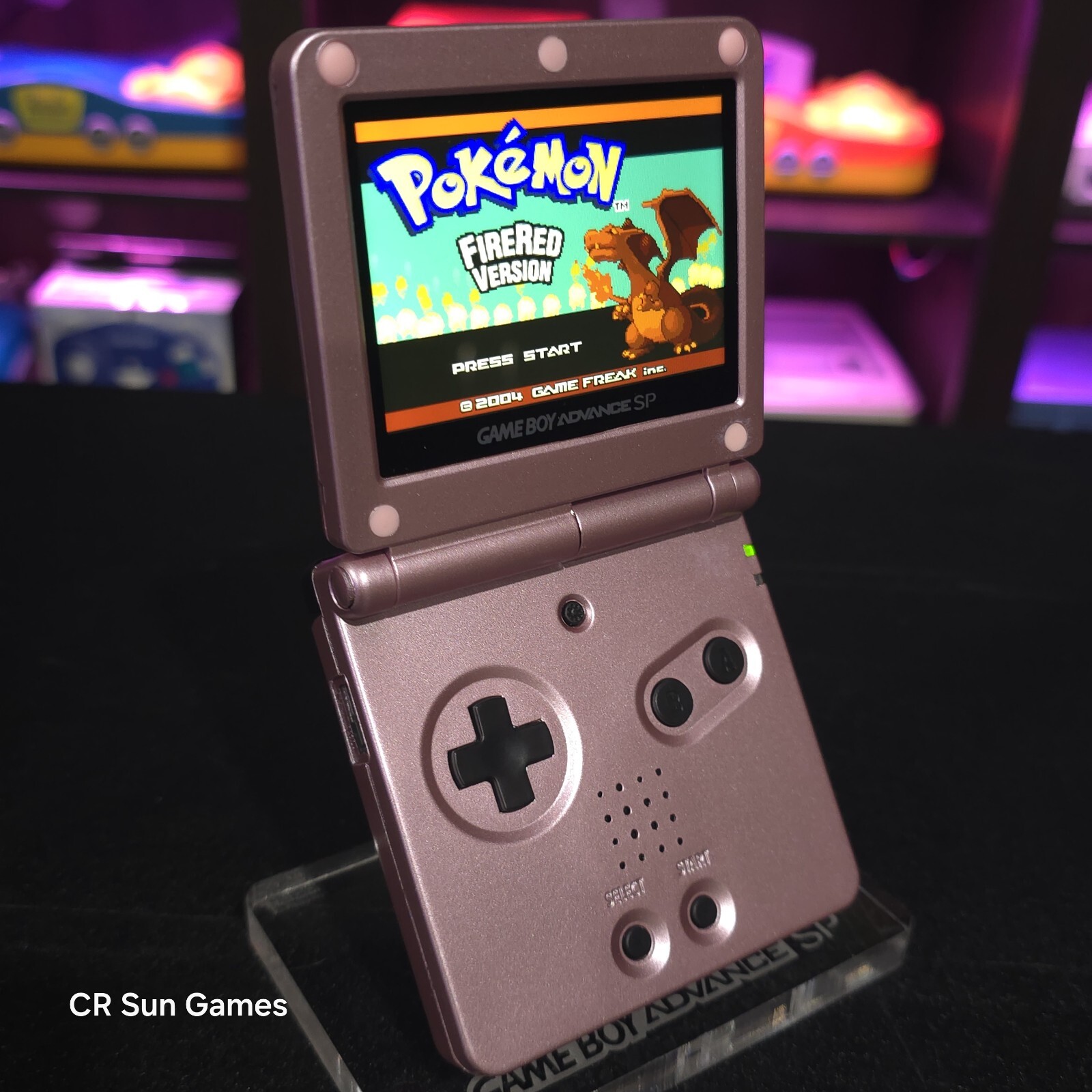 Pink Nintendo Game Boy Advance GBA SP IPS Adjustable Brightness