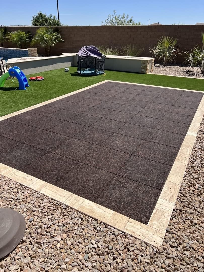 Playsafer Elevate Rubber Playground Tiles - 1" Thick High Density Interlocking