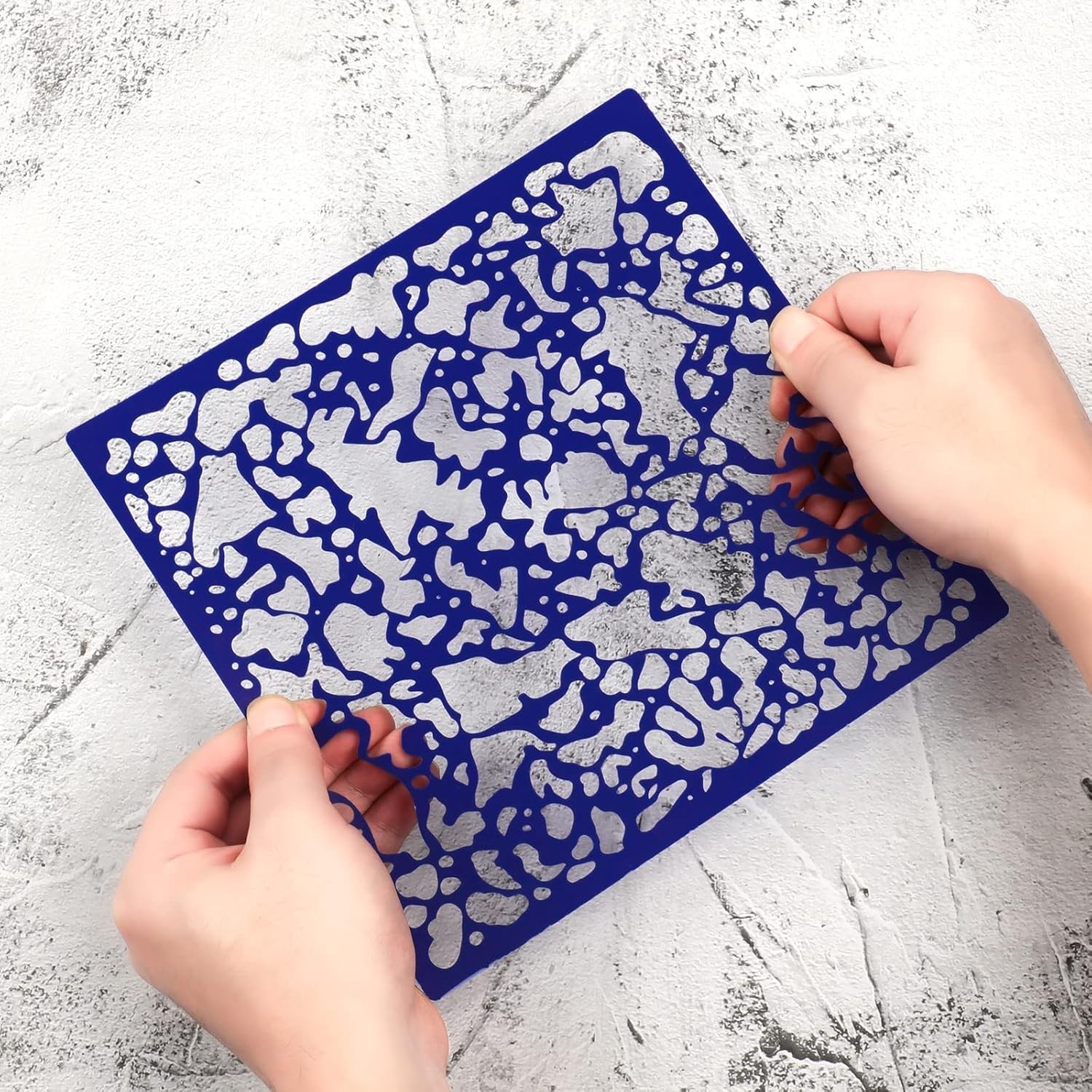 Versatile 8x8 Knockdown Texture Spray Stencils – Easy Wall Refinishing