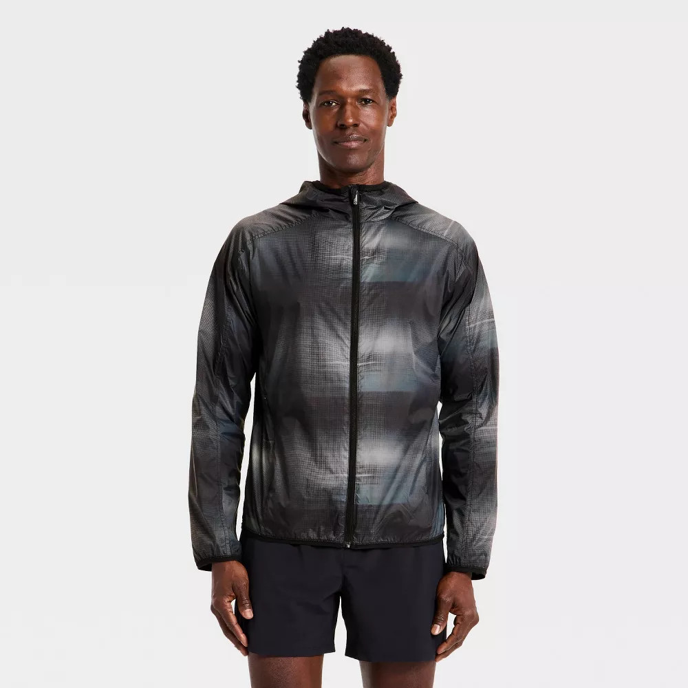 Men's Printed Run Jacket - All In Motion Dark Gray L