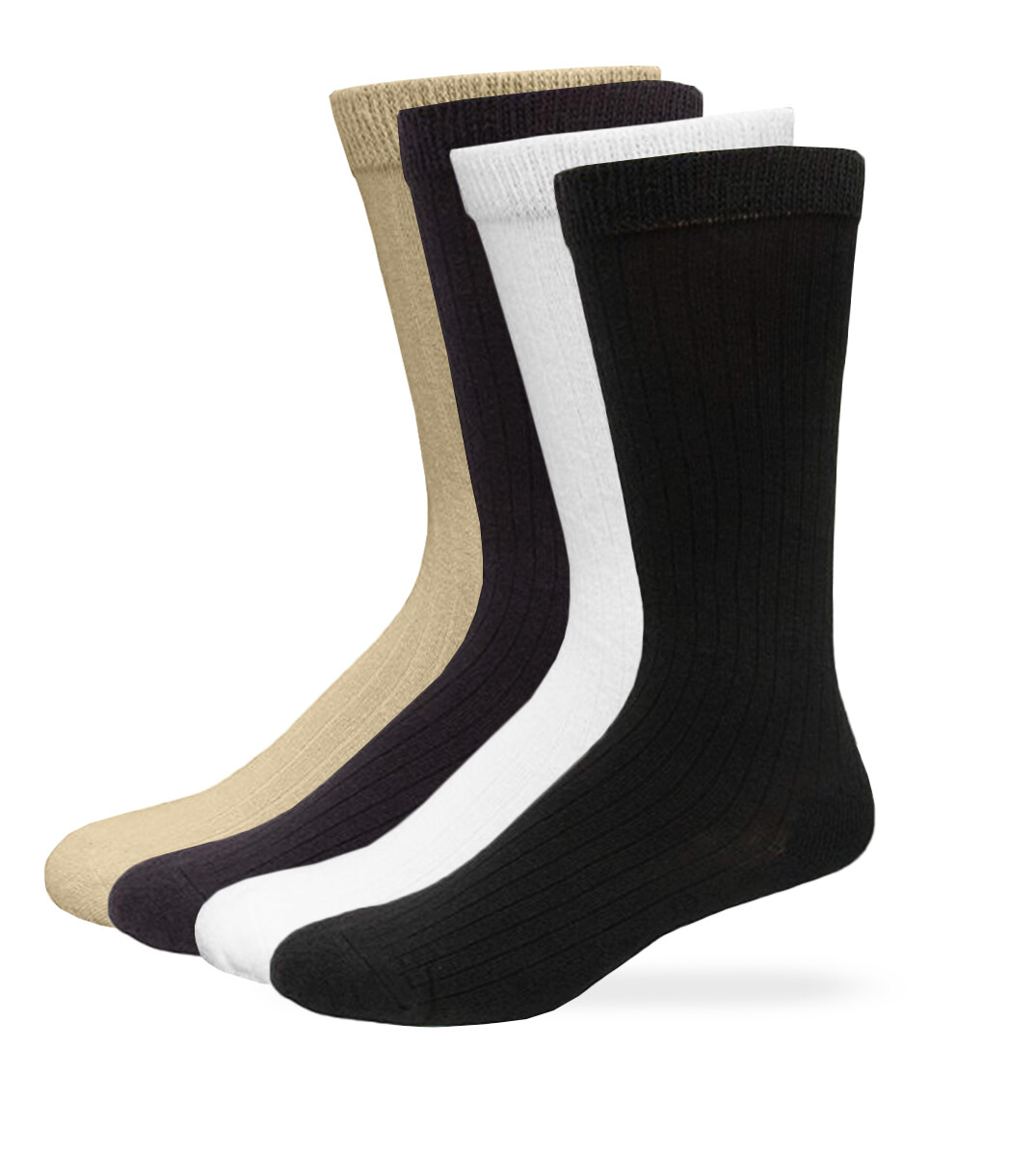 Carolina Ultimate Men's Non-Binding Dress Rib Cotton Comfort Top Socks 2 Pair