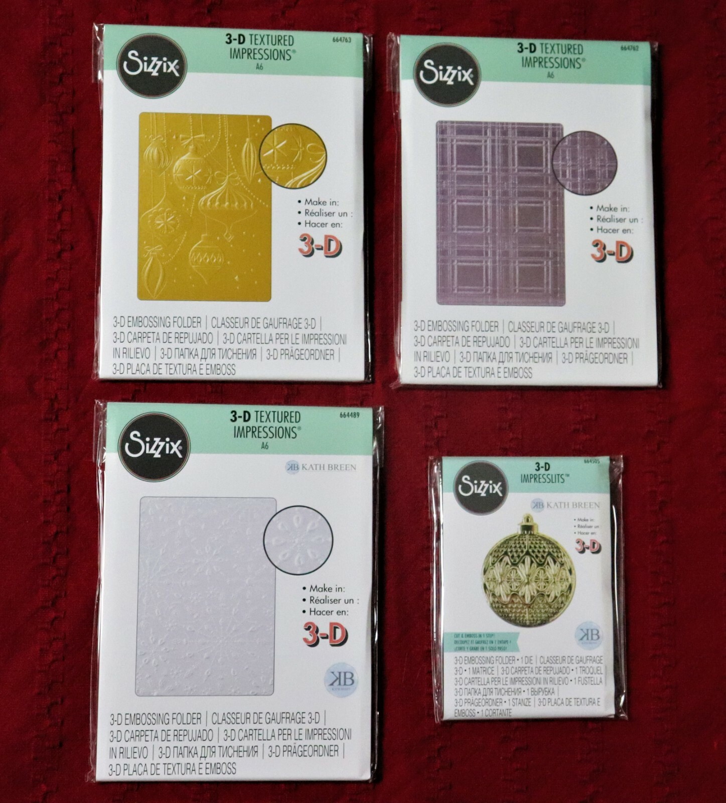 Sizzix 3D Textured embossing Folder ornament~ Christmas ~  3D JEWELED SNOWFLAKES