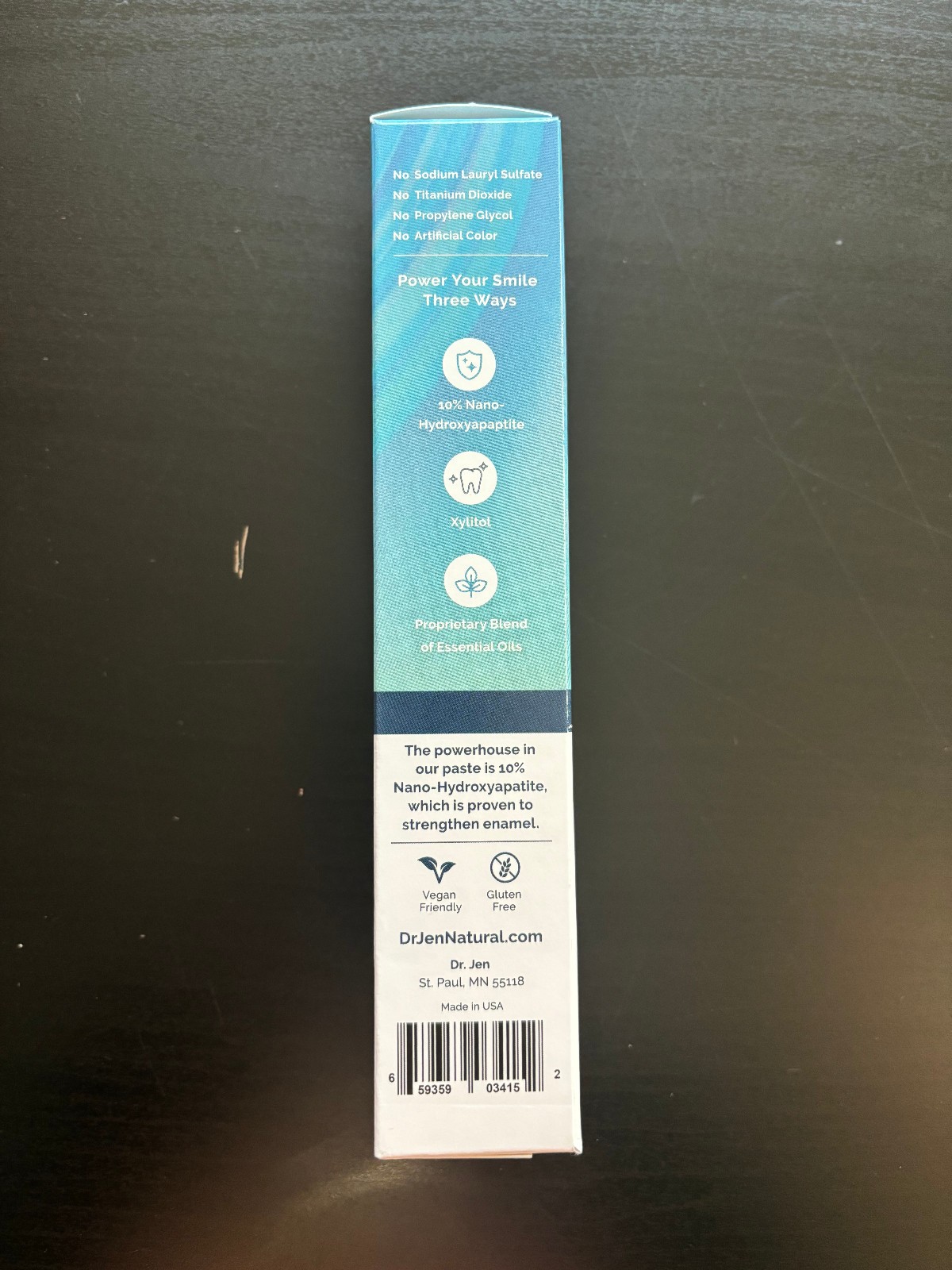 Dr. Jen's 10% Nano Hydroxyapatite Toothpaste - Fluoride Free, Xylitol Toothpaste