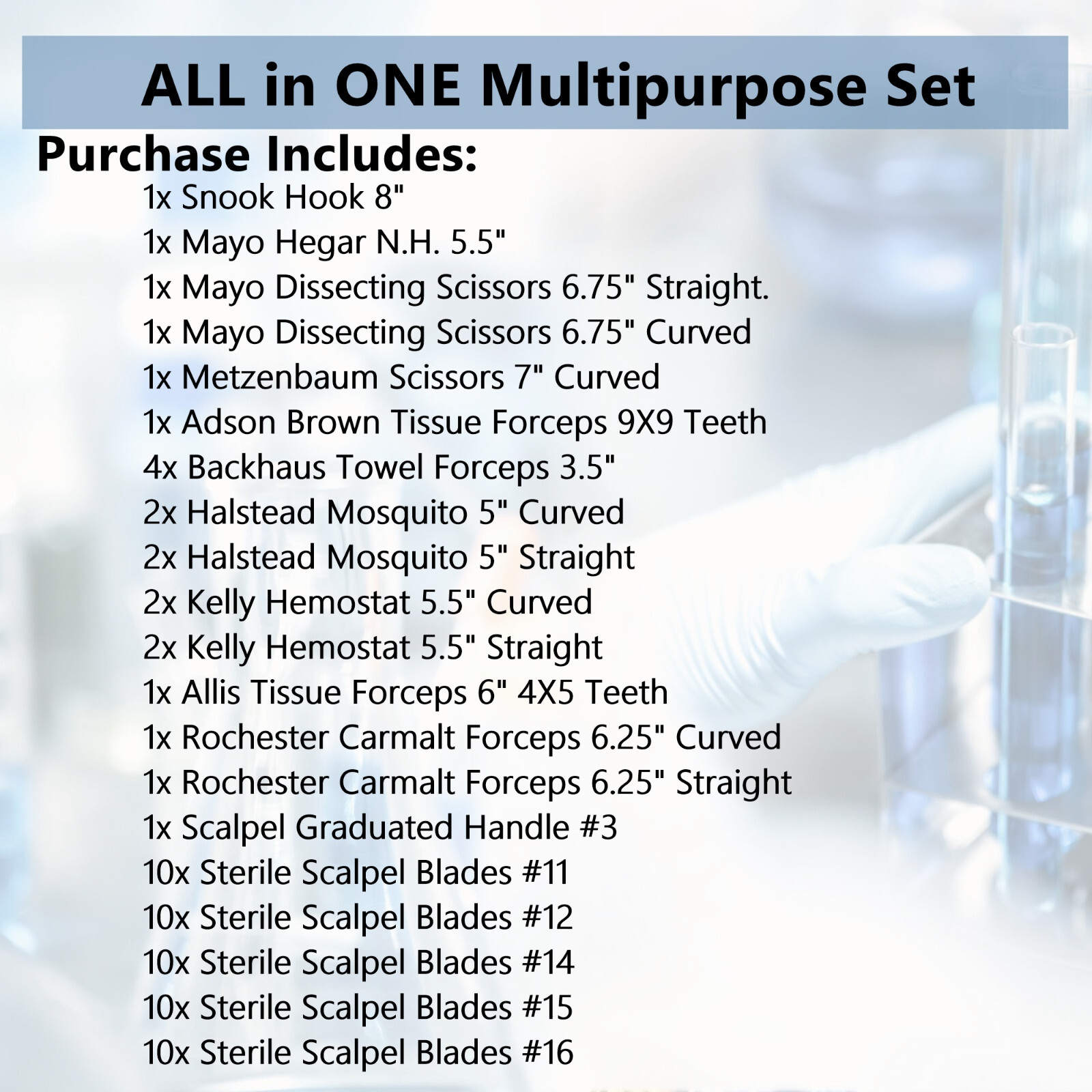 72 Pcs Bitch Spay Pack Kit Set Surgical Veterinary Instruments German Grade CE