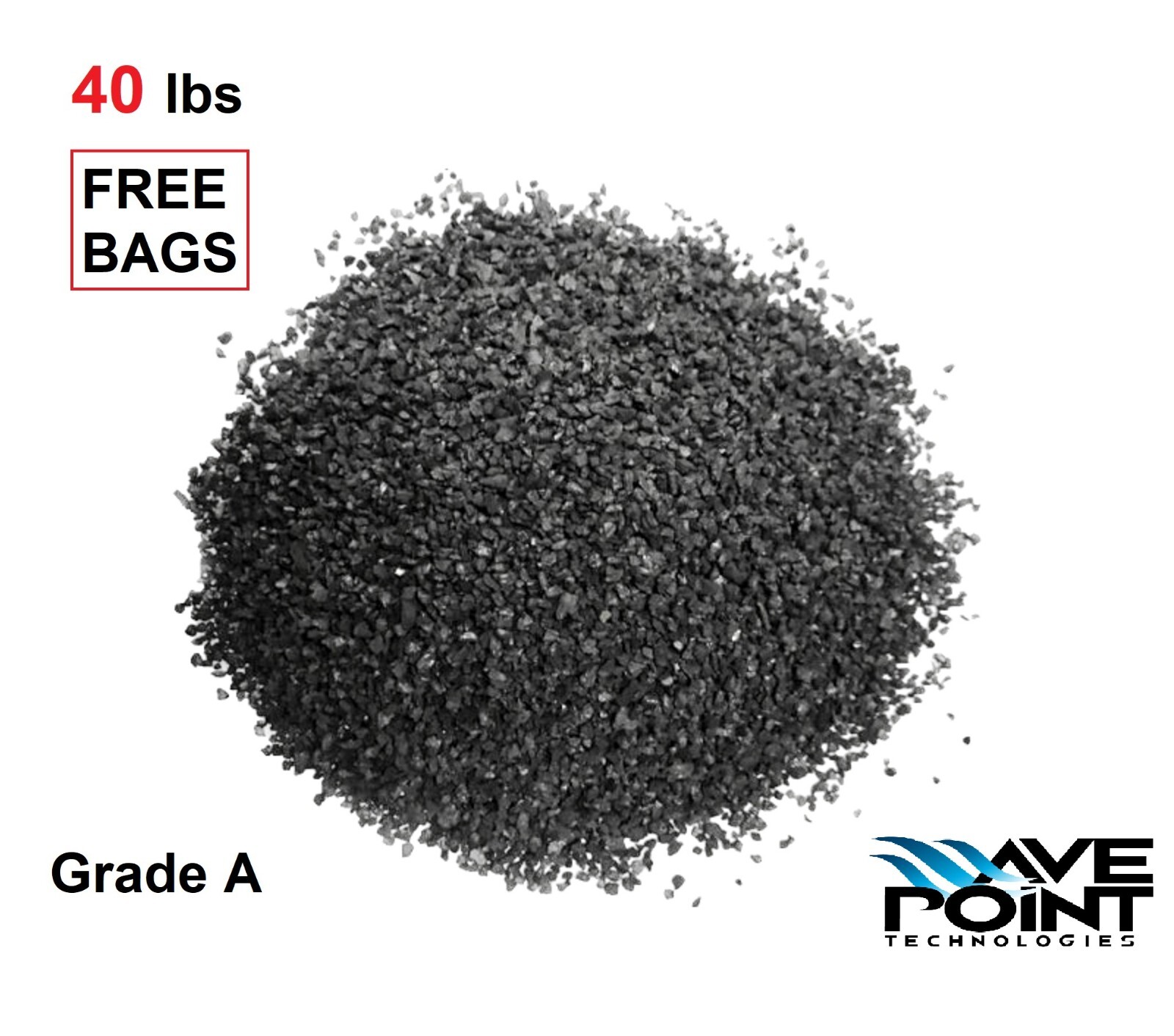 40 lbs Grade A - Activated Carbon Aquarium Filter Media Pond Reef Canister, BULK