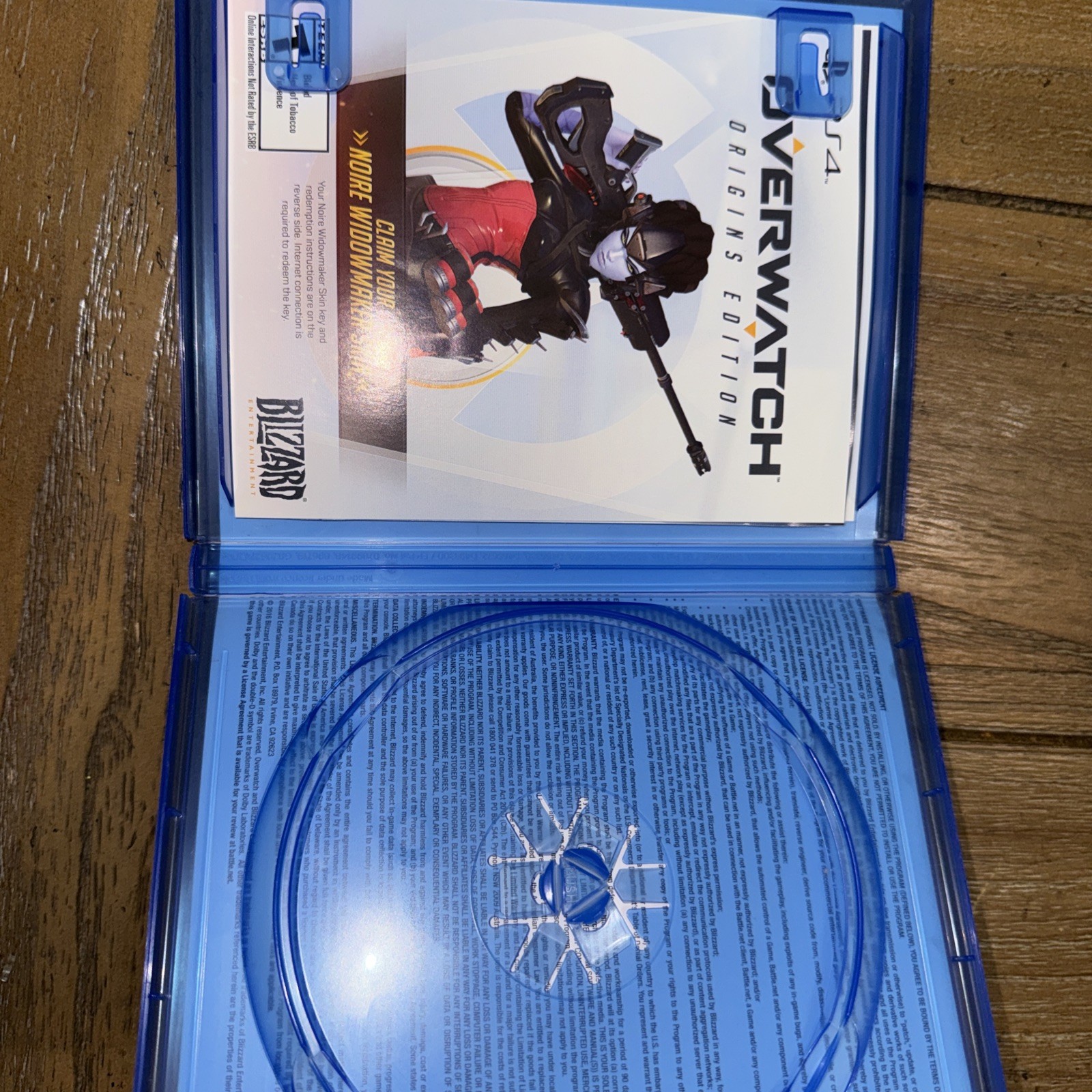 Overwatch Origins Edition PS4 Replacement Case Inserts No Disc OEM Authentic