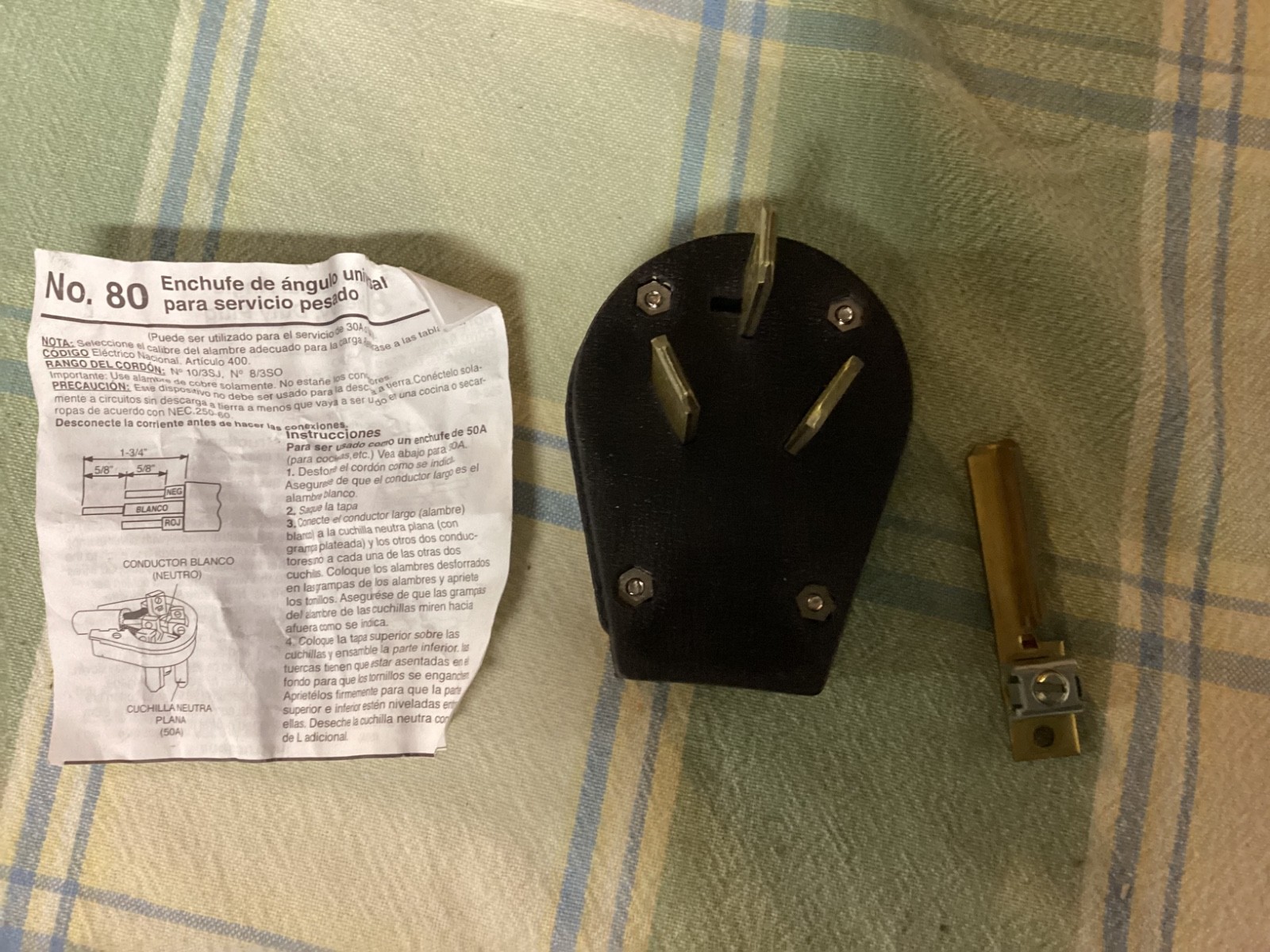 Cooper S80-SP NEMA 10-30/10-50P 30/50A 125/250V Range Dryer Universal Angle Plug