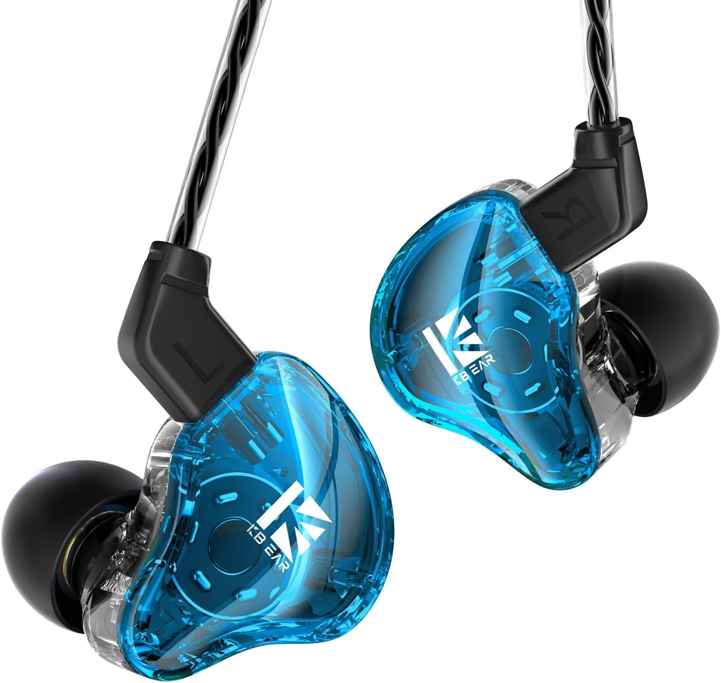 YINYOO KBEAR KS1 Earphones in Ear Monitor Headphones Super without Mic, Blue